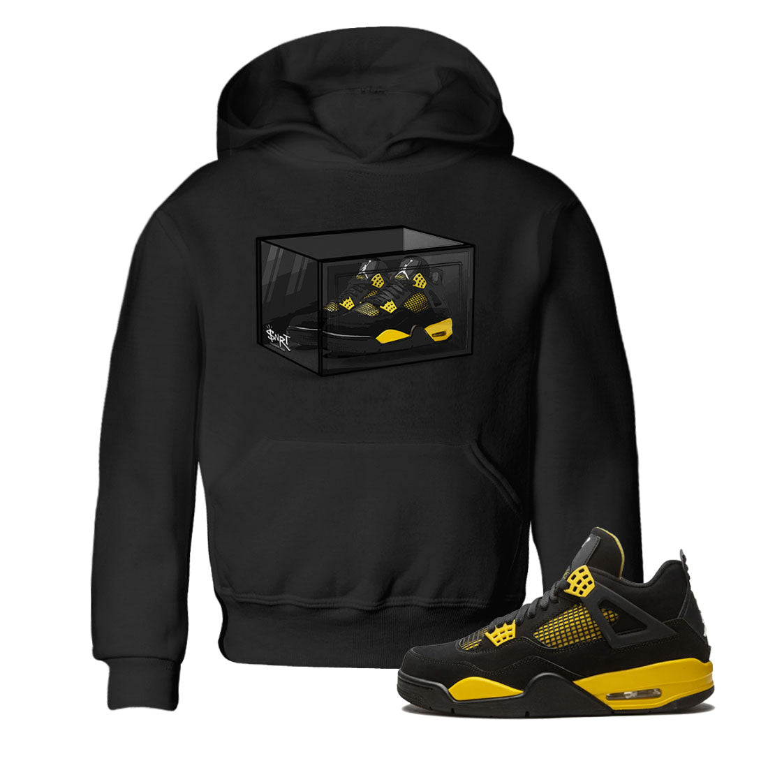 Shoe Box Kids Tops - Air Jordan 4 Thunder