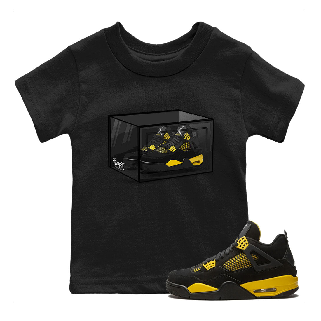 Shoe Box Kids Tops - Air Jordan 4 Thunder