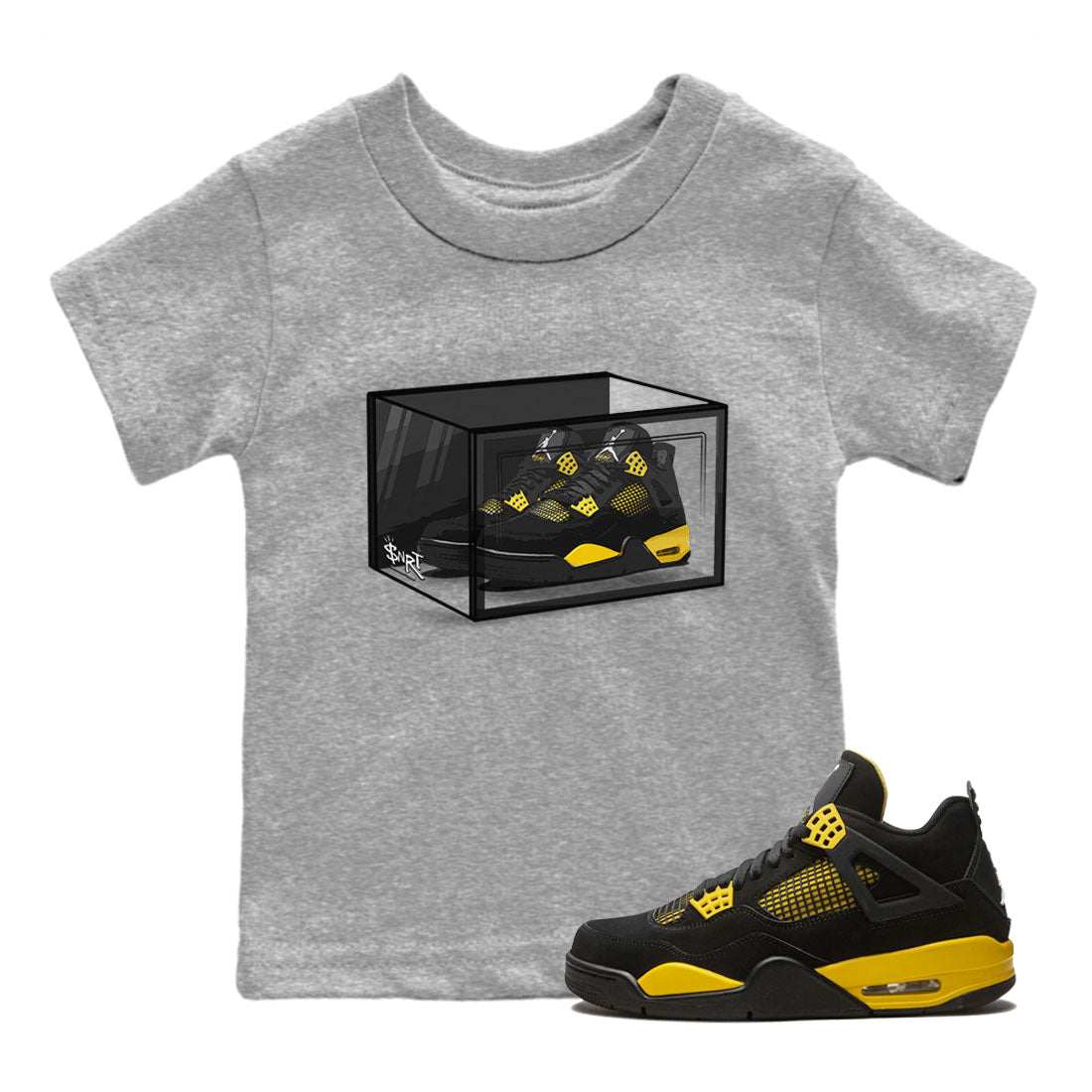 Shoe Box Kids Tops - Air Jordan 4 Thunder