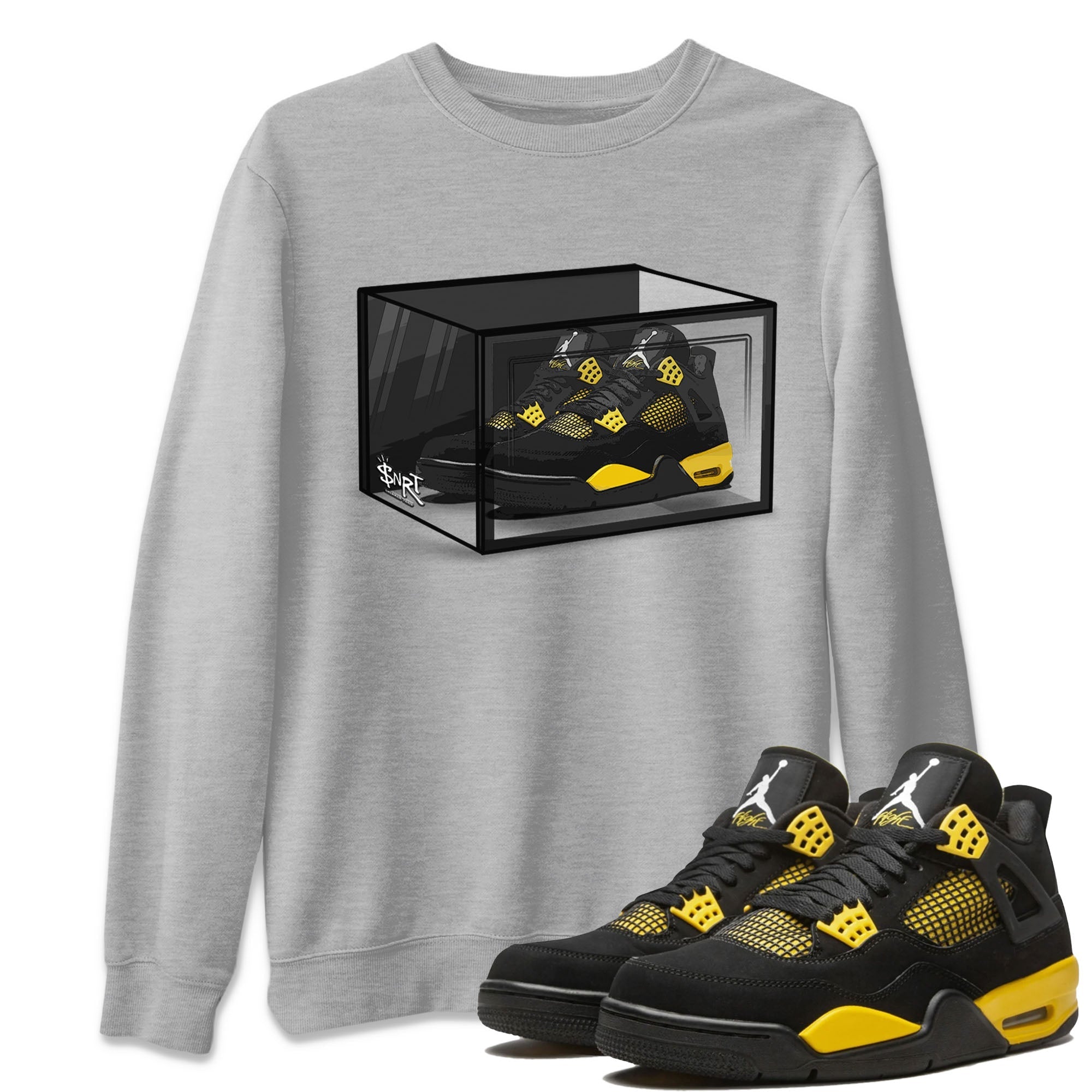 Shoe Box Unisex Tops - Air Jordan 4 Thunder