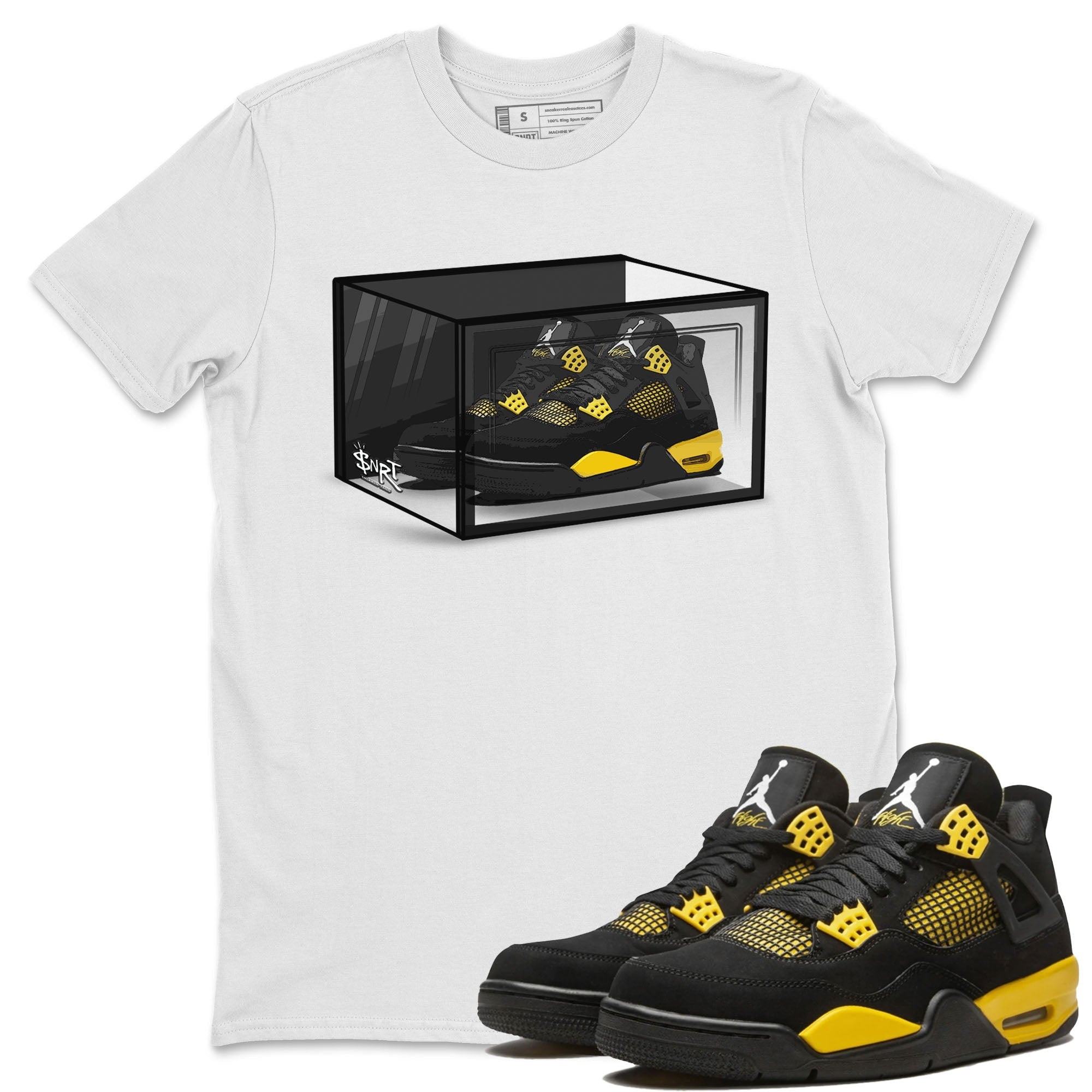 Shoe Box Unisex Tops - Air Jordan 4 Thunder