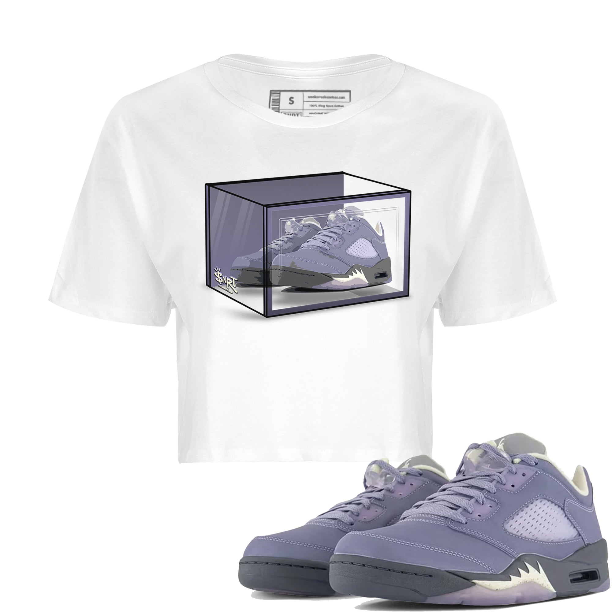 Shoe Box Women's Tops - Air Jordan 5 Indigo Haze