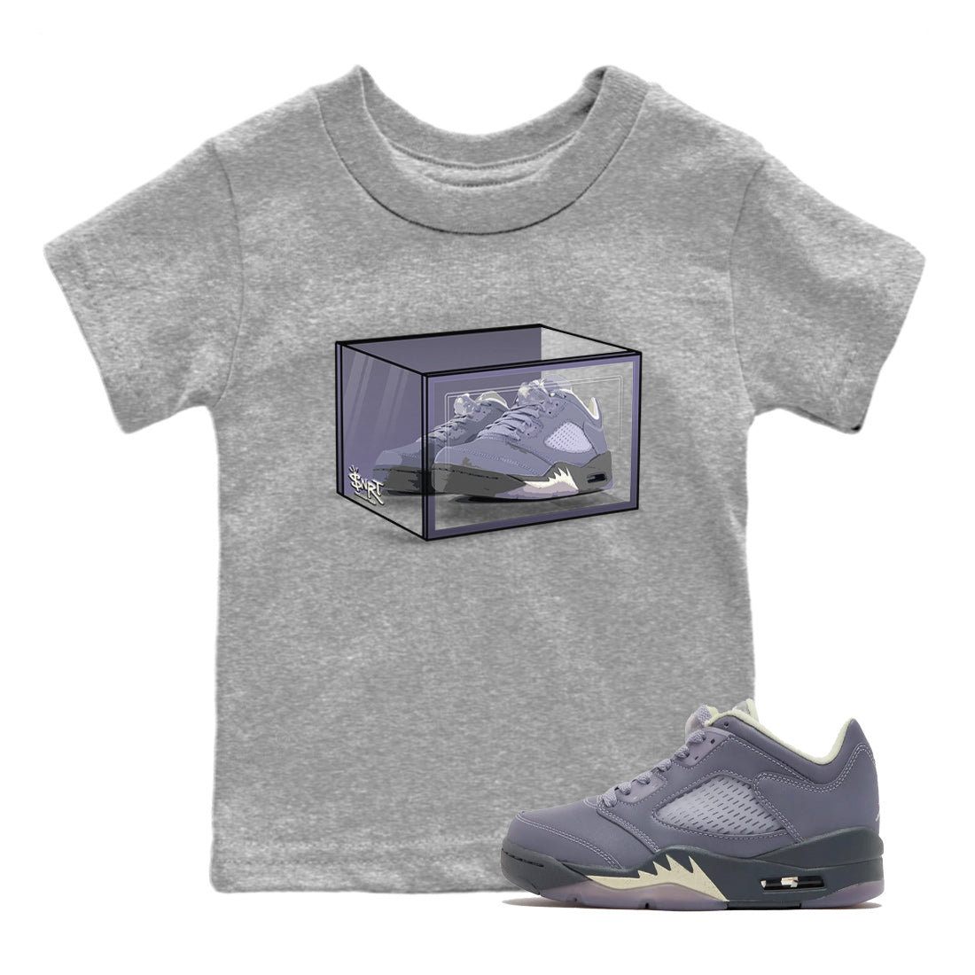 Shoe Box Kids Tops - Air Jordan 5 Indigo Haze
