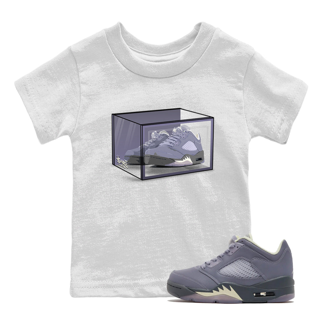 Shoe Box Kids Tops - Air Jordan 5 Indigo Haze