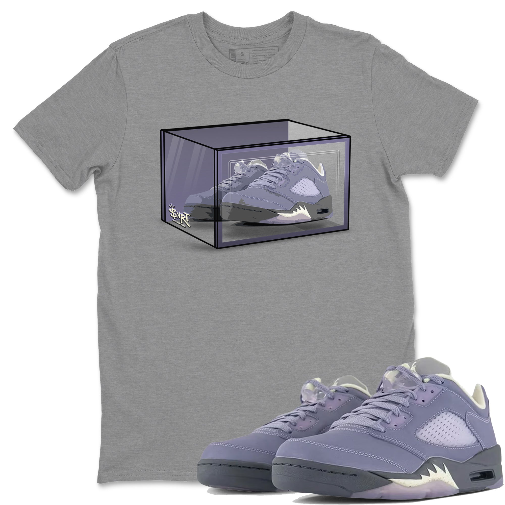 Shoe Box Unisex Tops - Air Jordan 5 Indigo Haze