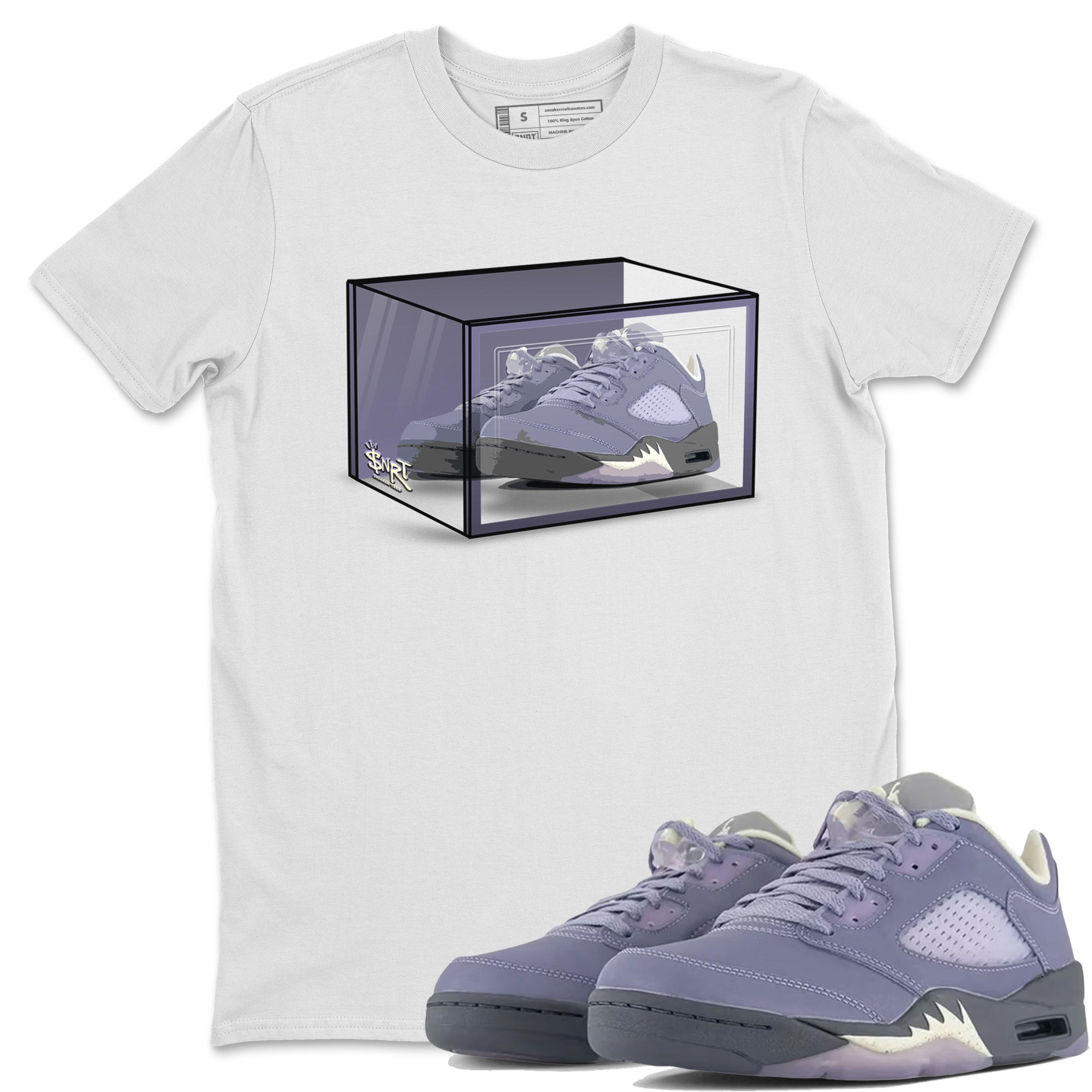 Shoe Box Unisex Tops - Air Jordan 5 Indigo Haze