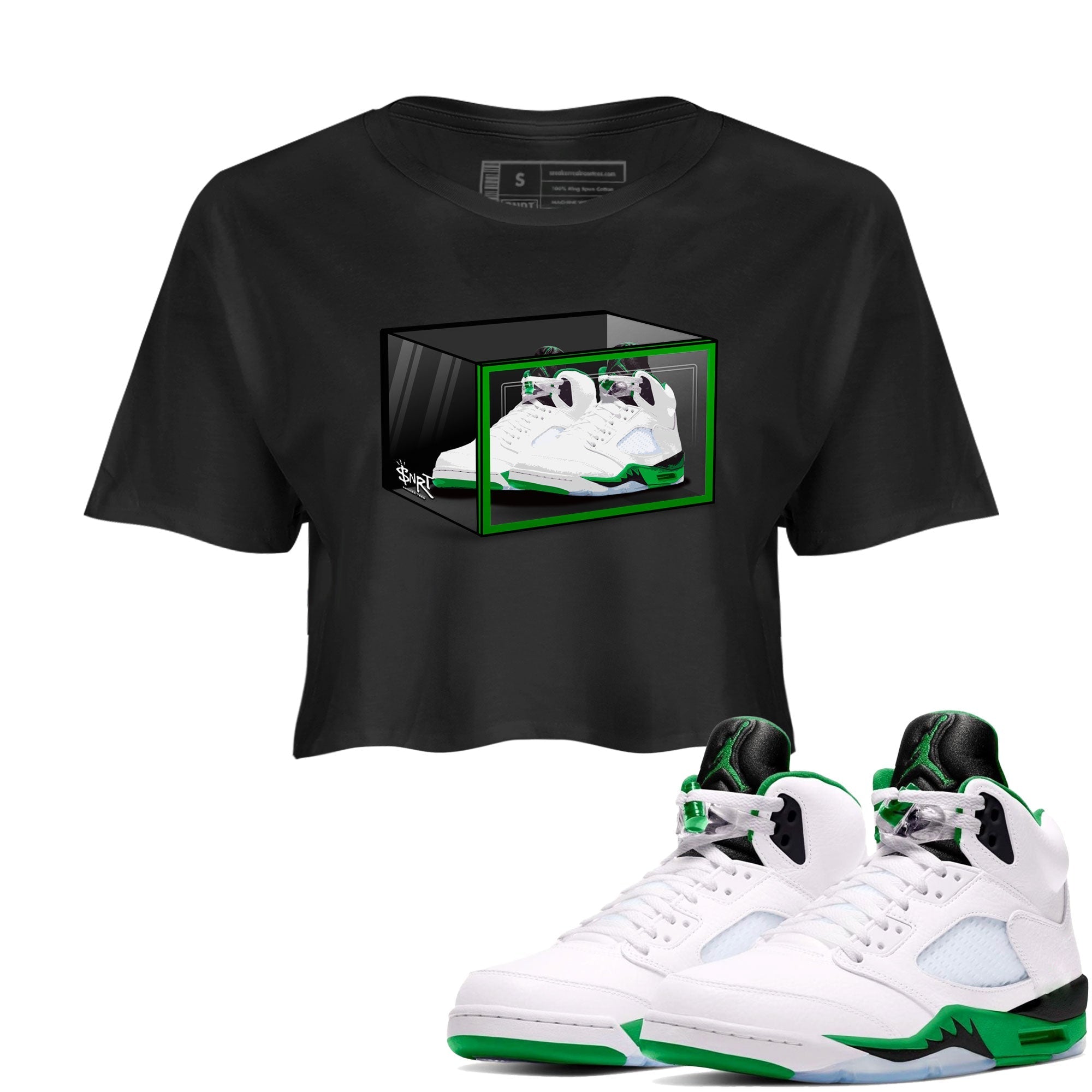 Shoe Box snkmatch Women's Top - Air Jordan 5 Lucky Green