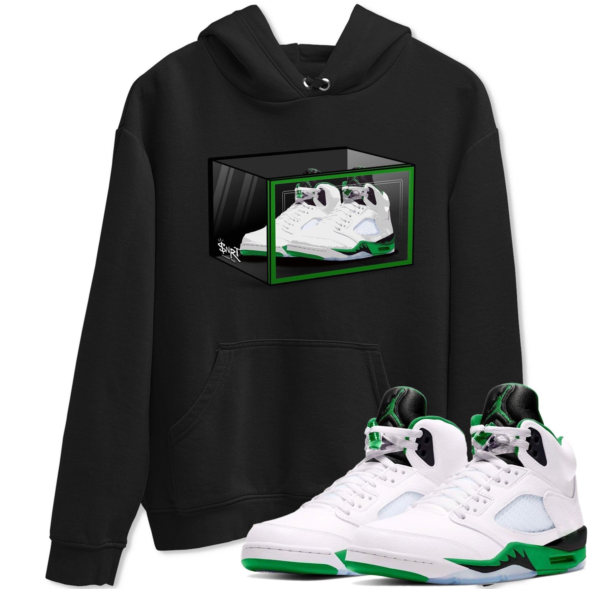 Shoe Box snkmatch Tee - Air Jordan 5 Lucky Green