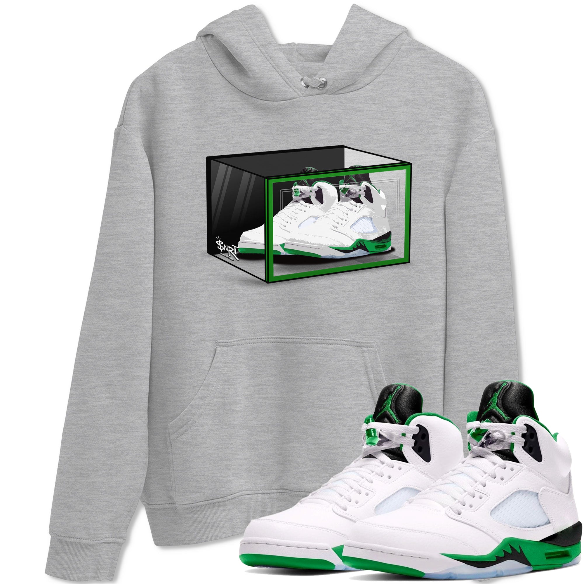 Shoe Box snkmatch Tee - Air Jordan 5 Lucky Green