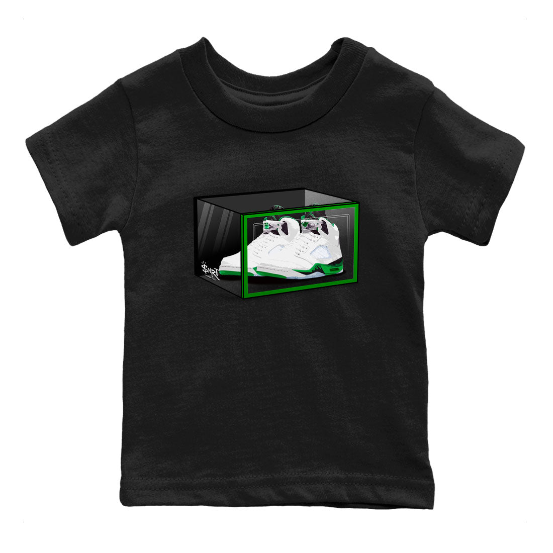 Shoe Box snkmatch Tee Kids - Air Jordan 5 Lucky Green