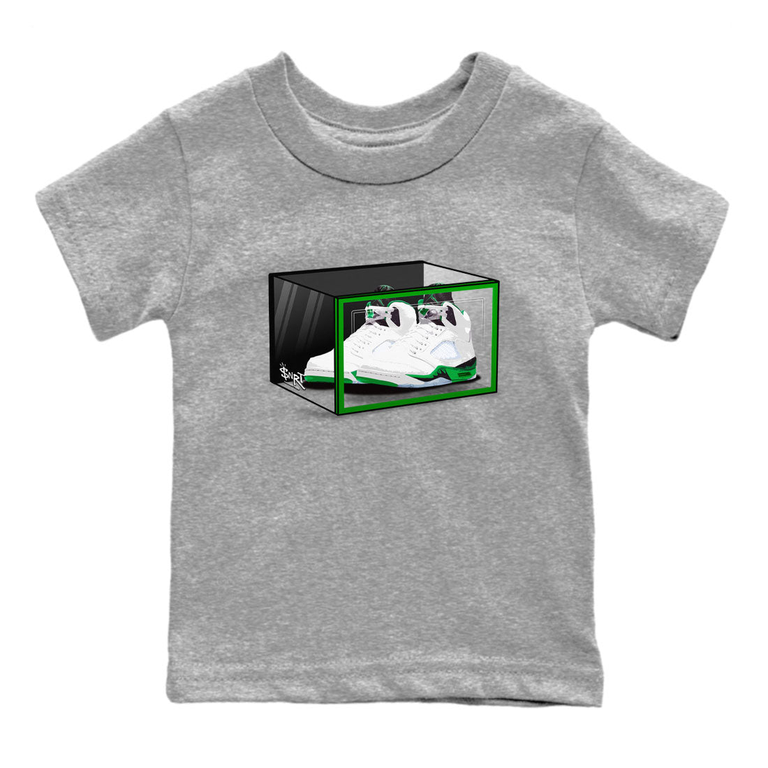 Shoe Box snkmatch Tee Kids - Air Jordan 5 Lucky Green