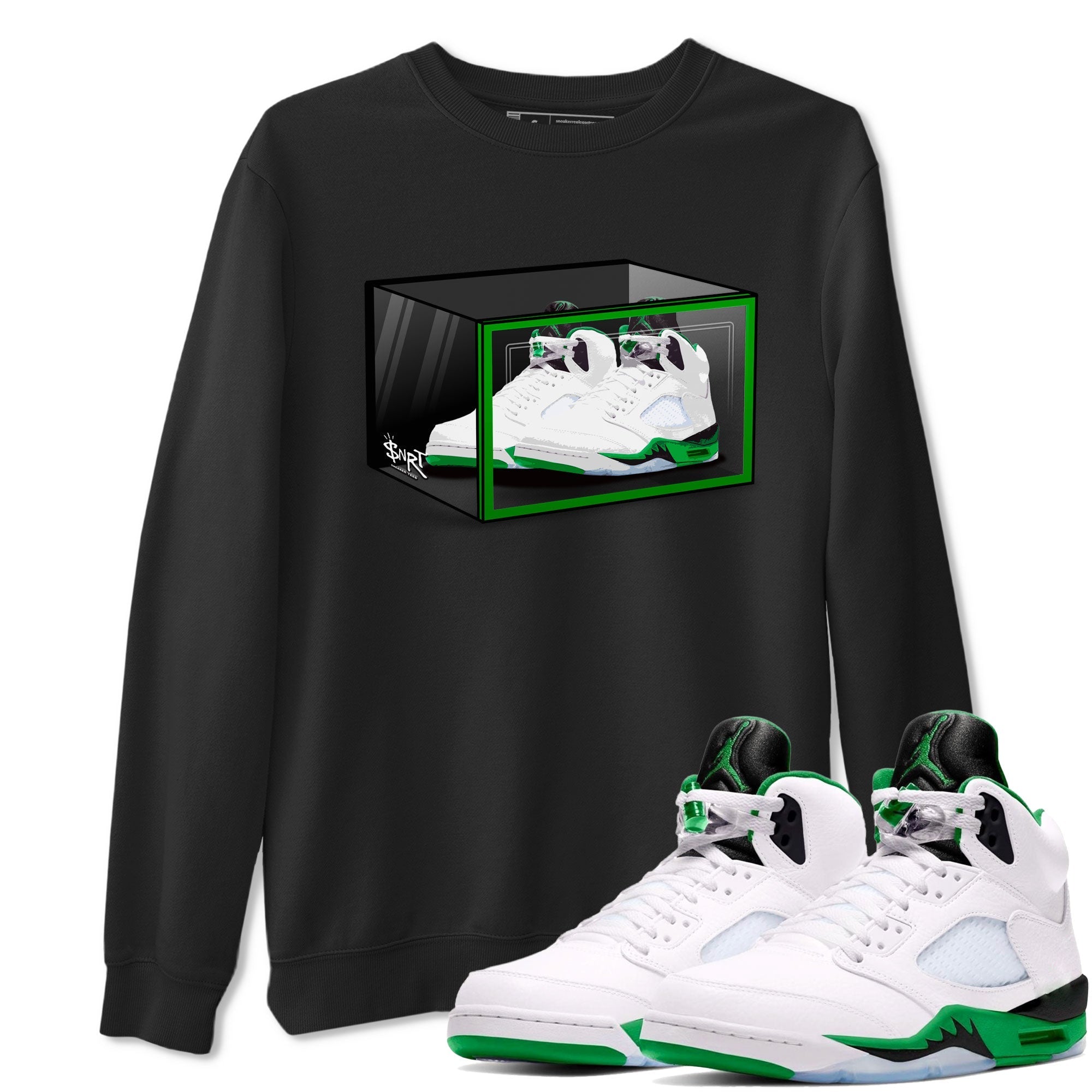 Shoe Box snkmatch Tee - Air Jordan 5 Lucky Green