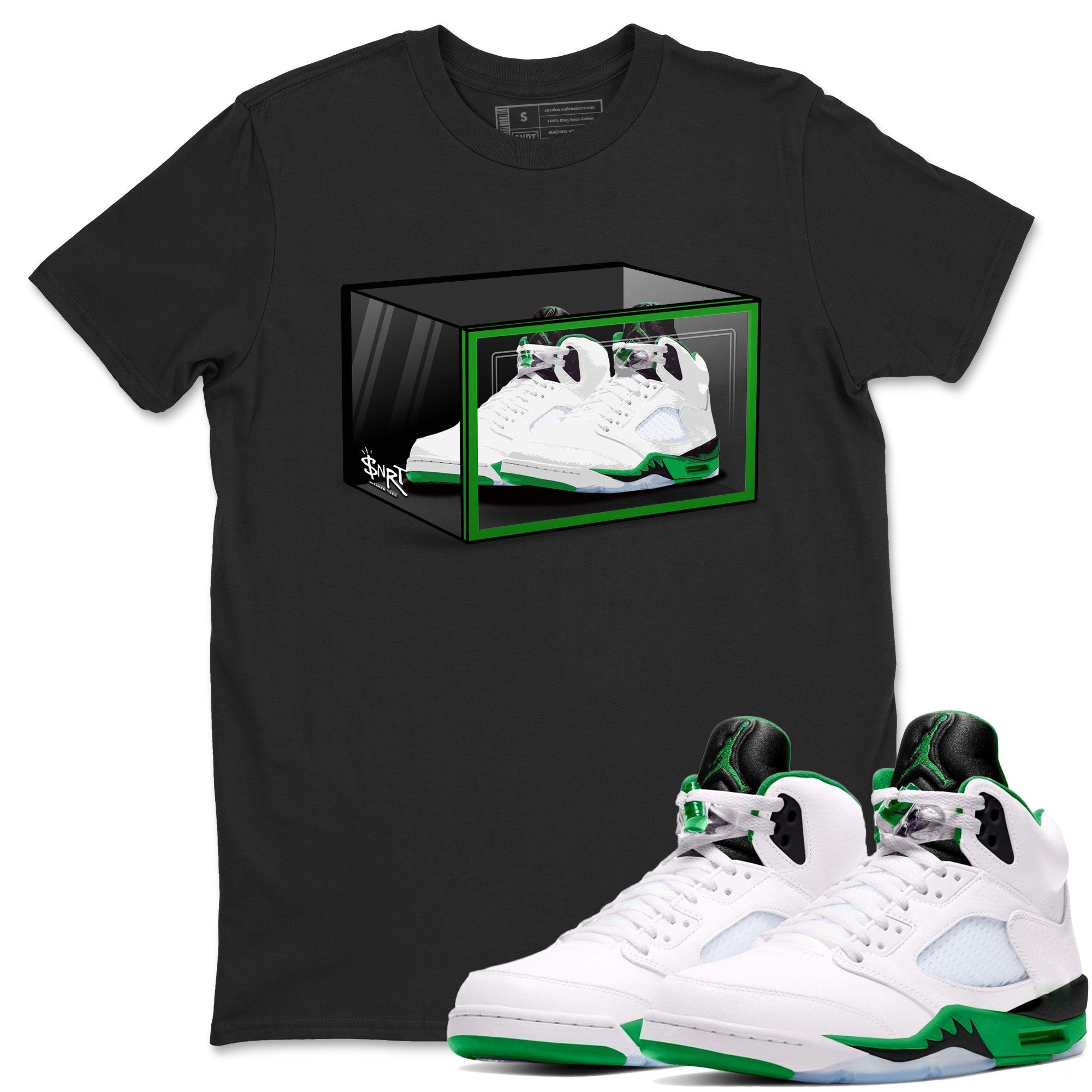 Shoe Box snkmatch Tee - Air Jordan 5 Lucky Green