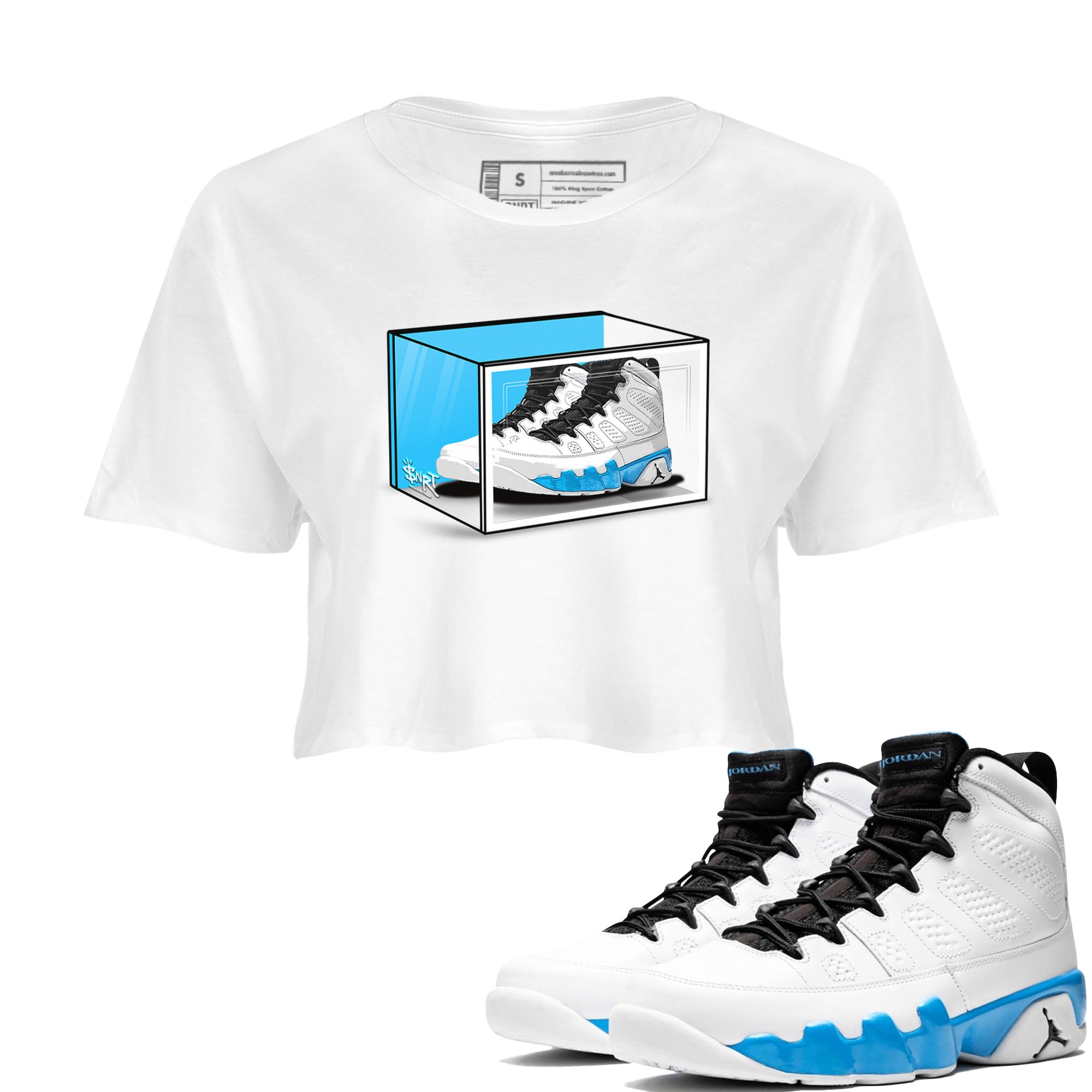 Shoe Box snkmatch Women's Top - Air Jordan 9 Powder Blue
