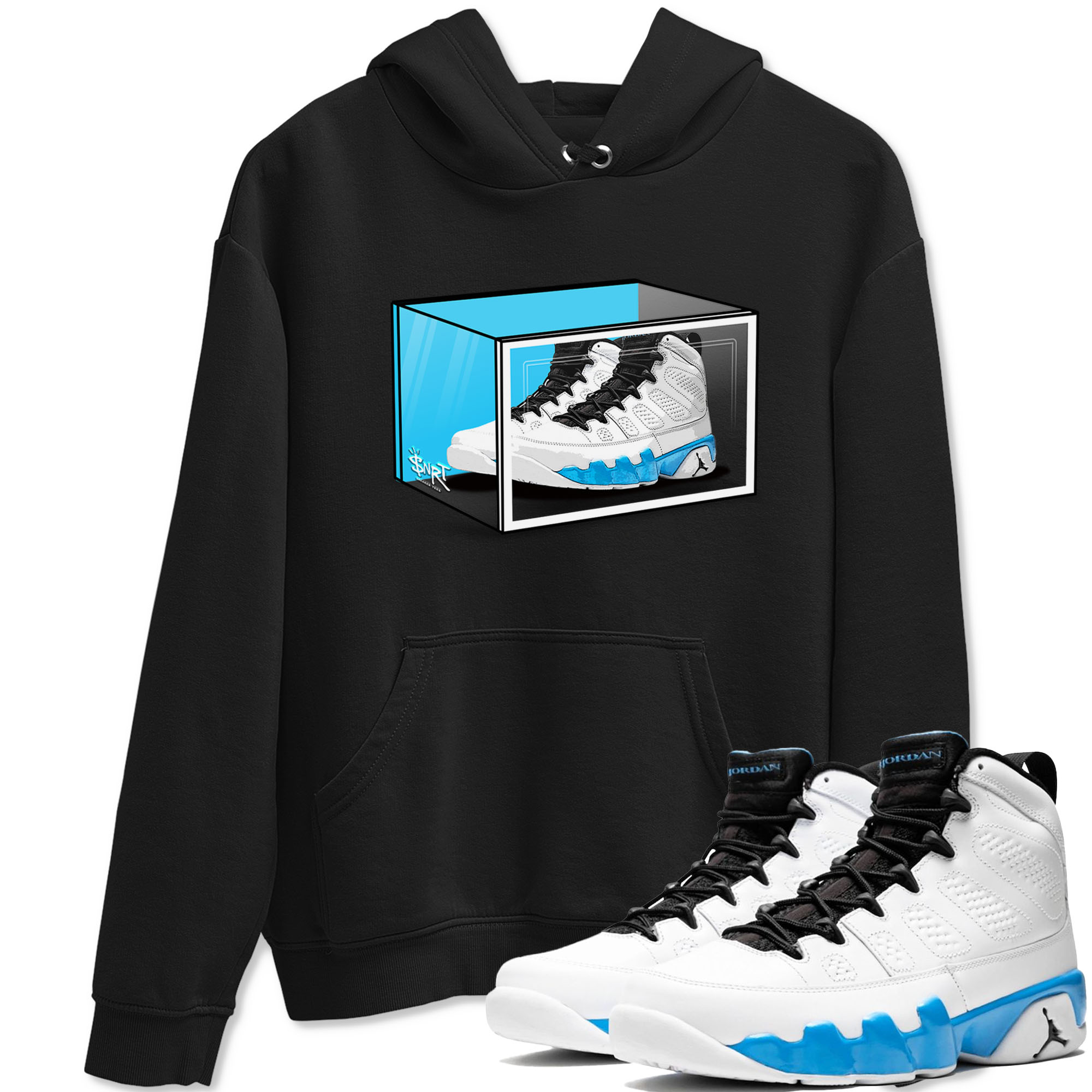 Shoe Box snkmatch Tees - Air Jordan 9 Powder Blue