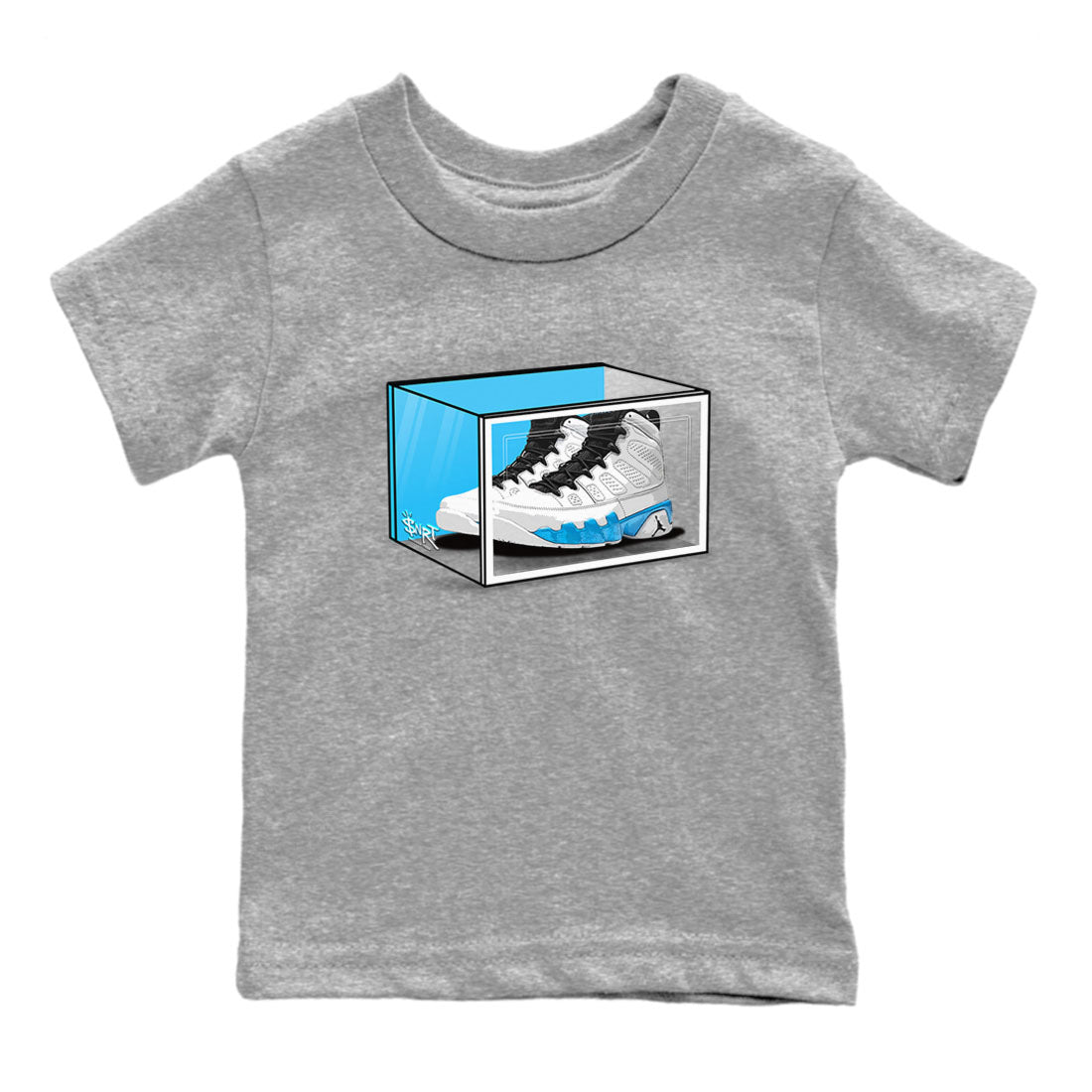 Shoe Box snkmatch Tees Kids - Air Jordan 9 Powder Blue