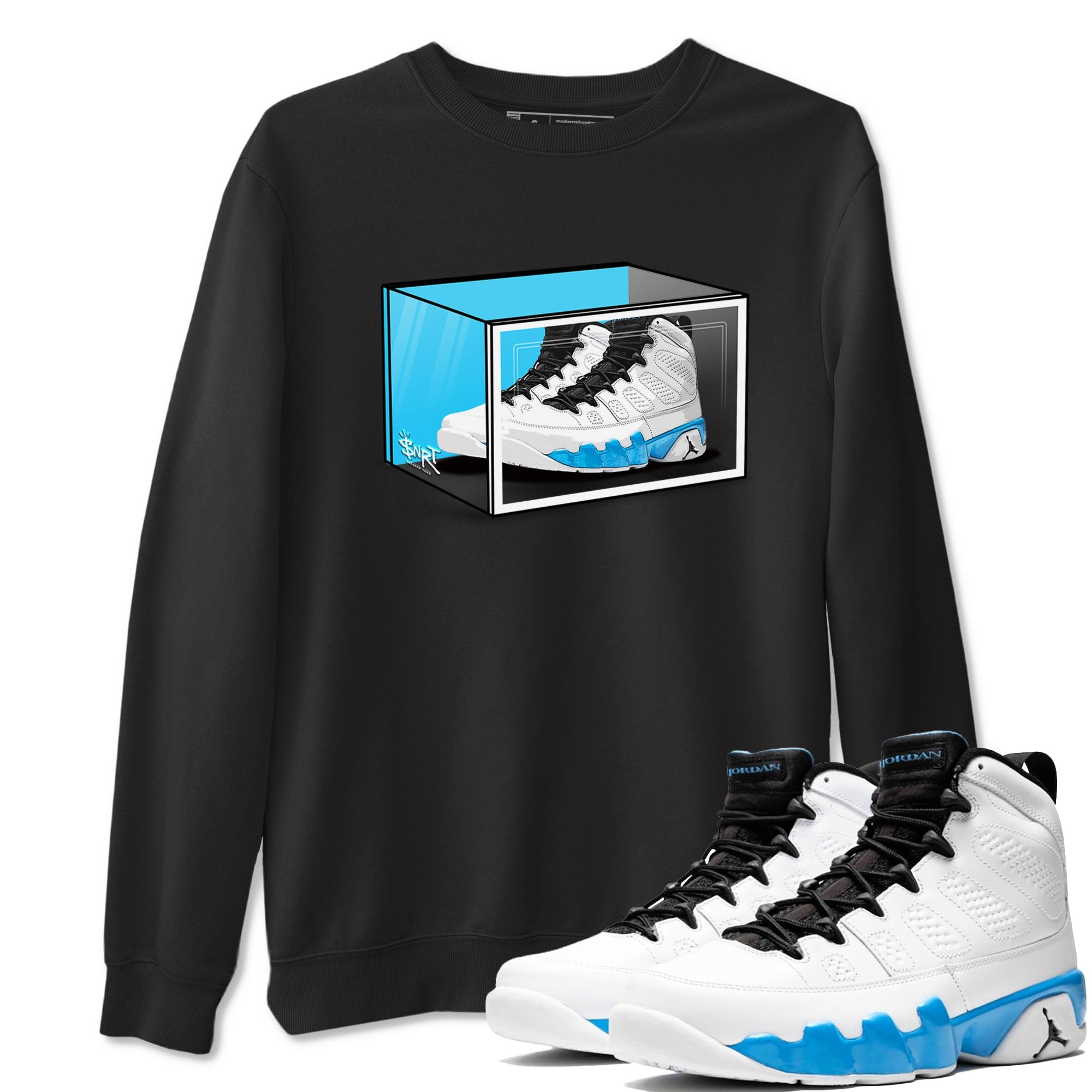 Shoe Box snkmatch Tees - Air Jordan 9 Powder Blue