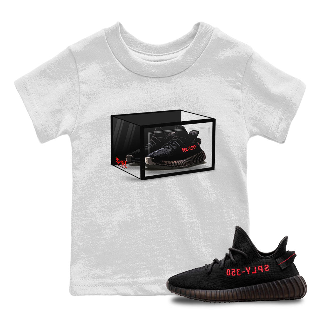 Shoe Box snkmatch Tee Kids - Yeezy 350 Bred