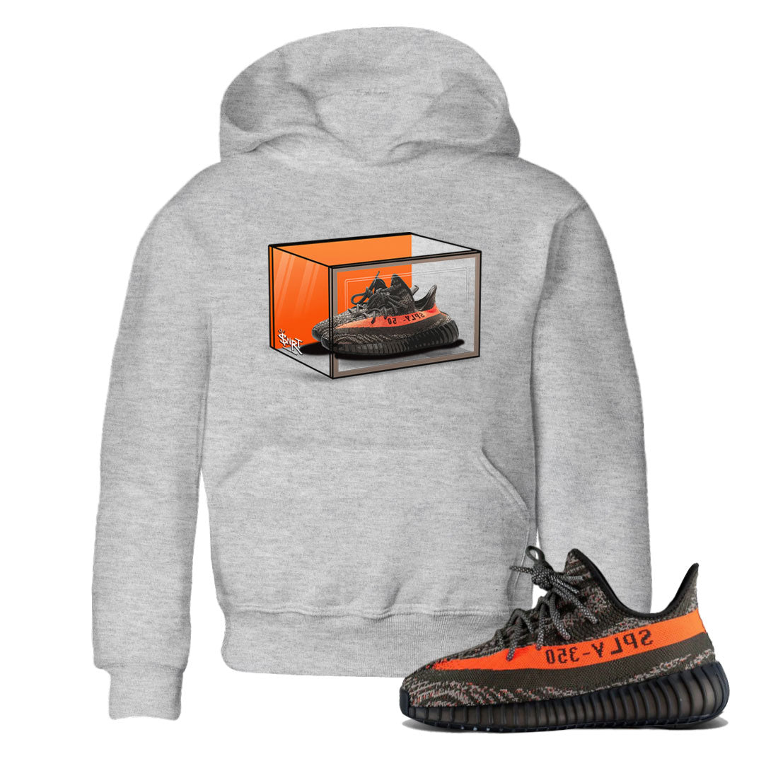 Shoe Box snkmatch Tee Kids - Yeezy 350 Carbon Beluga