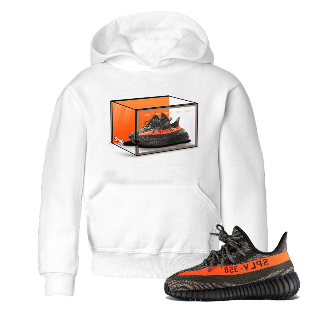 Shoe Box snkmatch Tee Kids - Yeezy 350 Carbon Beluga