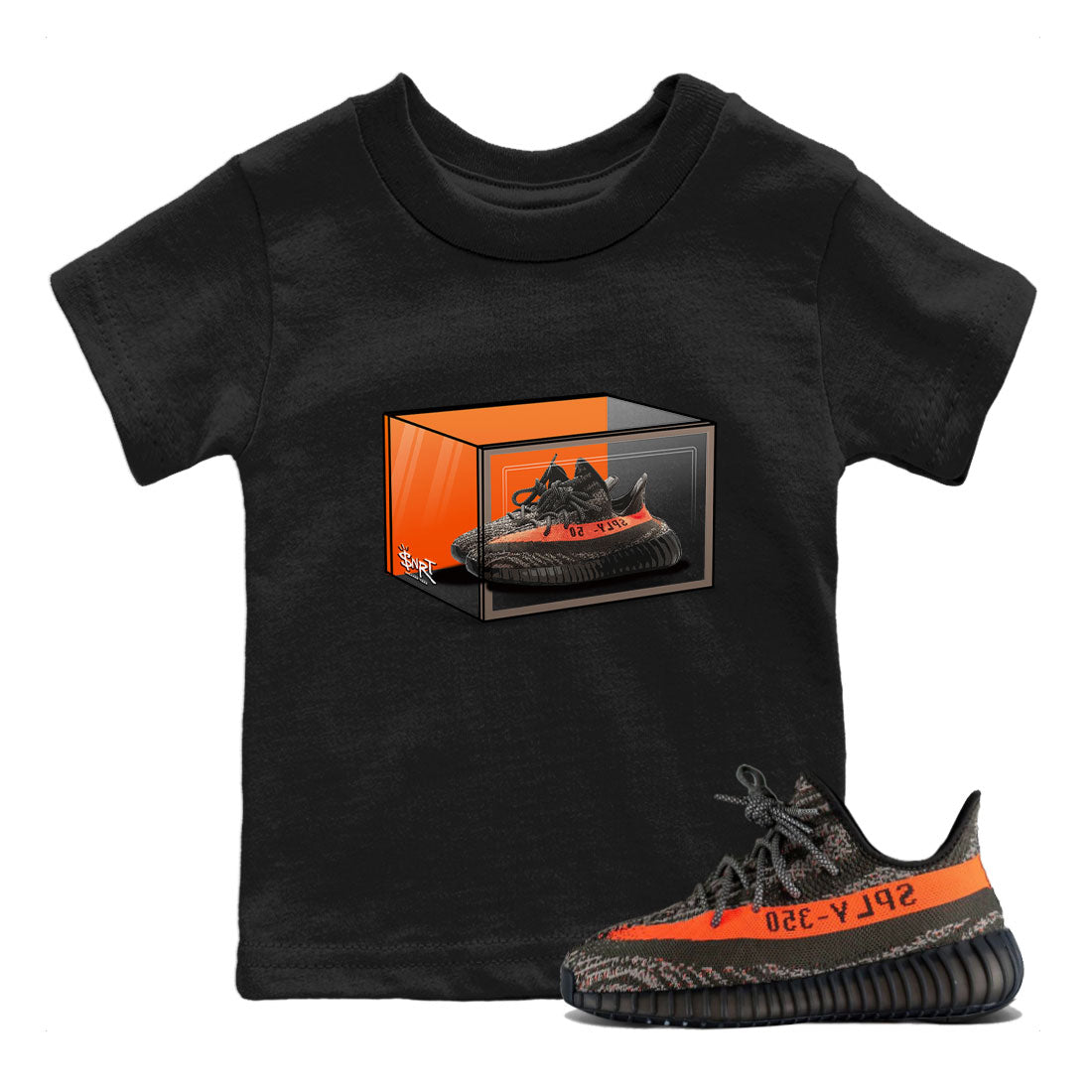 Shoe Box snkmatch Tee Kids - Yeezy 350 Carbon Beluga