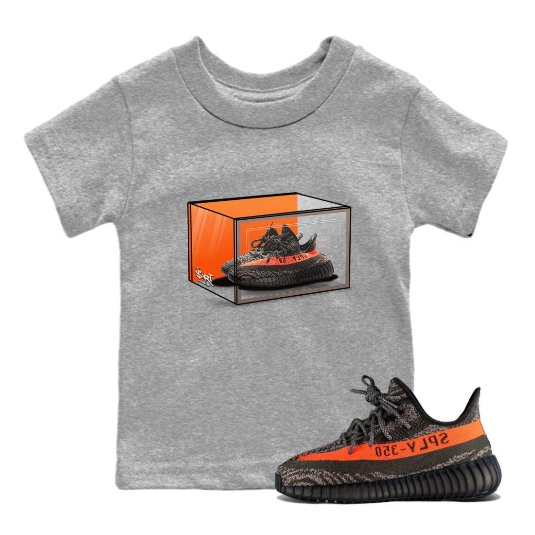 Shoe Box snkmatch Tee Kids - Yeezy 350 Carbon Beluga