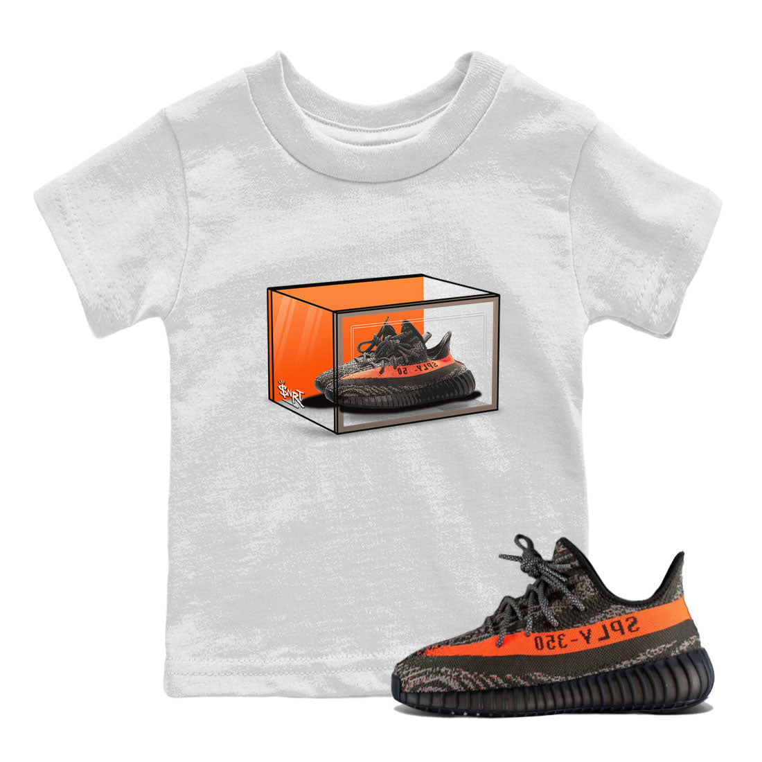 Shoe Box snkmatch Tee Kids - Yeezy 350 Carbon Beluga