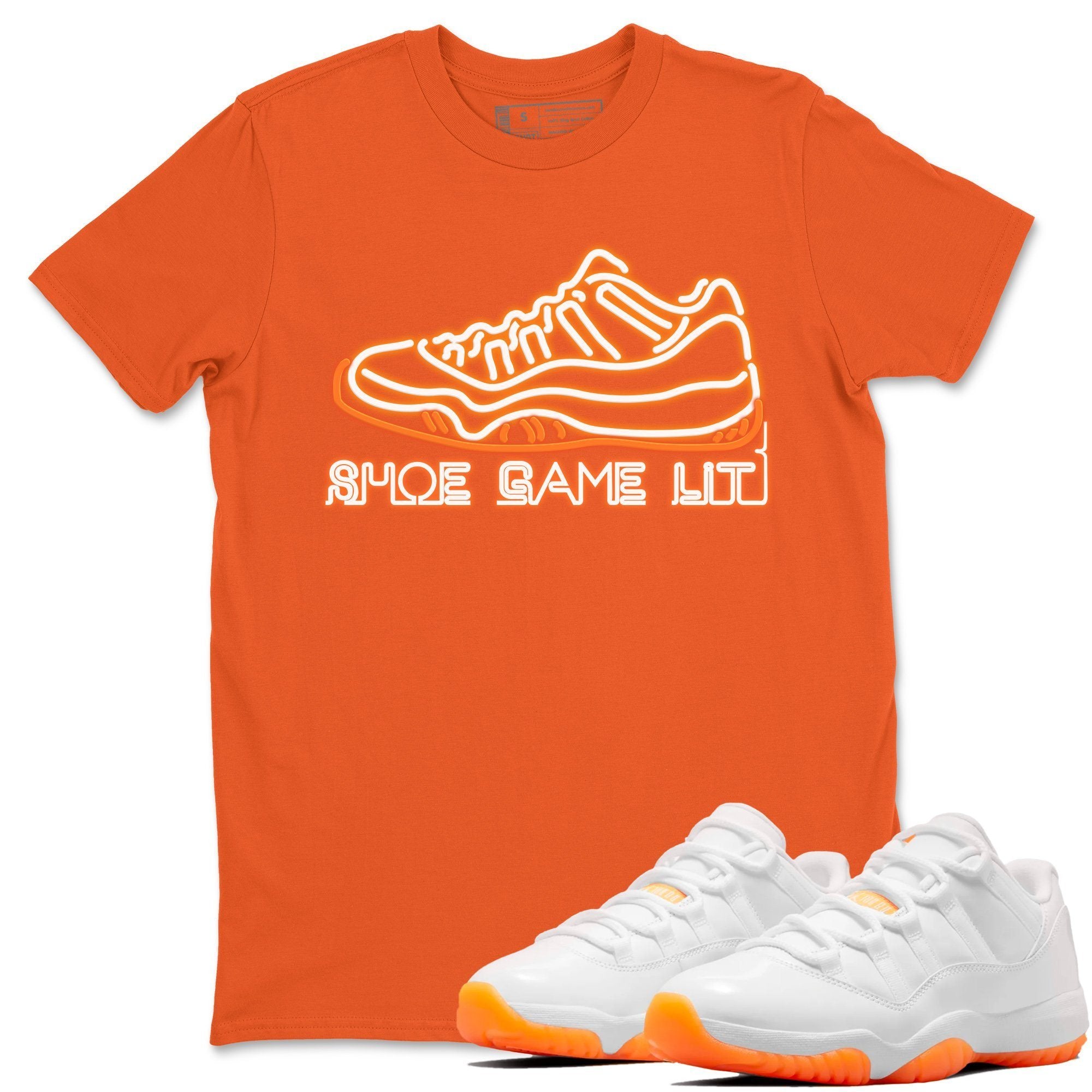 Shoe Game Lit Unisex Tops - Air Jordan 11 Citrus