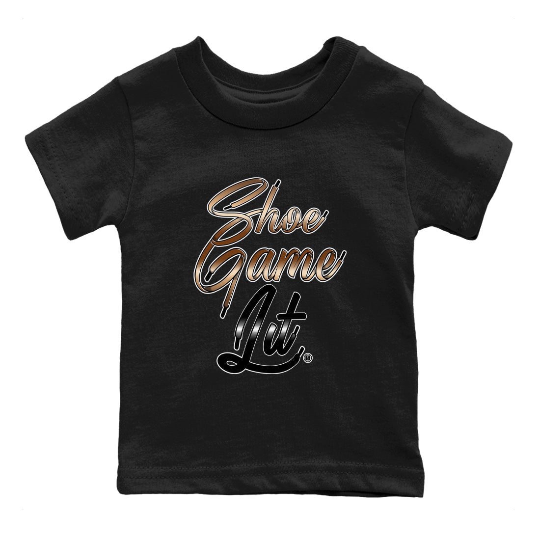 Shoe Game Lit Shoe Lace snkmatch Tees Kids - Air Foamposite One Metallic Copper