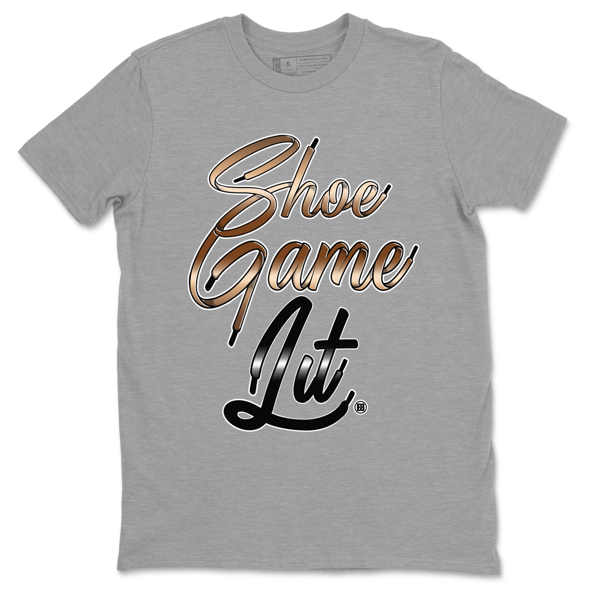 Shoe Game Lit Shoe Lace snkmatch Tees - Air Foamposite One Metallic Copper