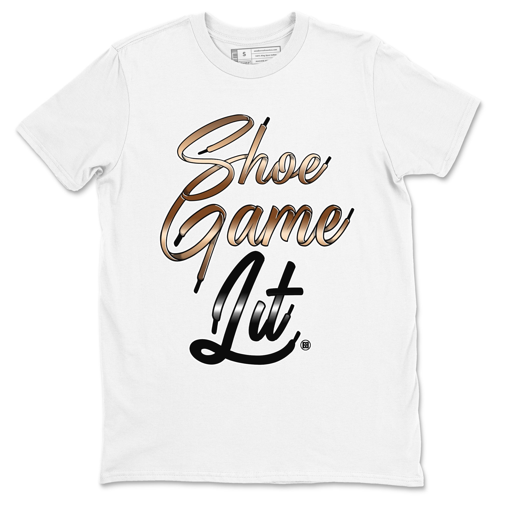 Shoe Game Lit Shoe Lace snkmatch Tees - Air Foamposite One Metallic Copper