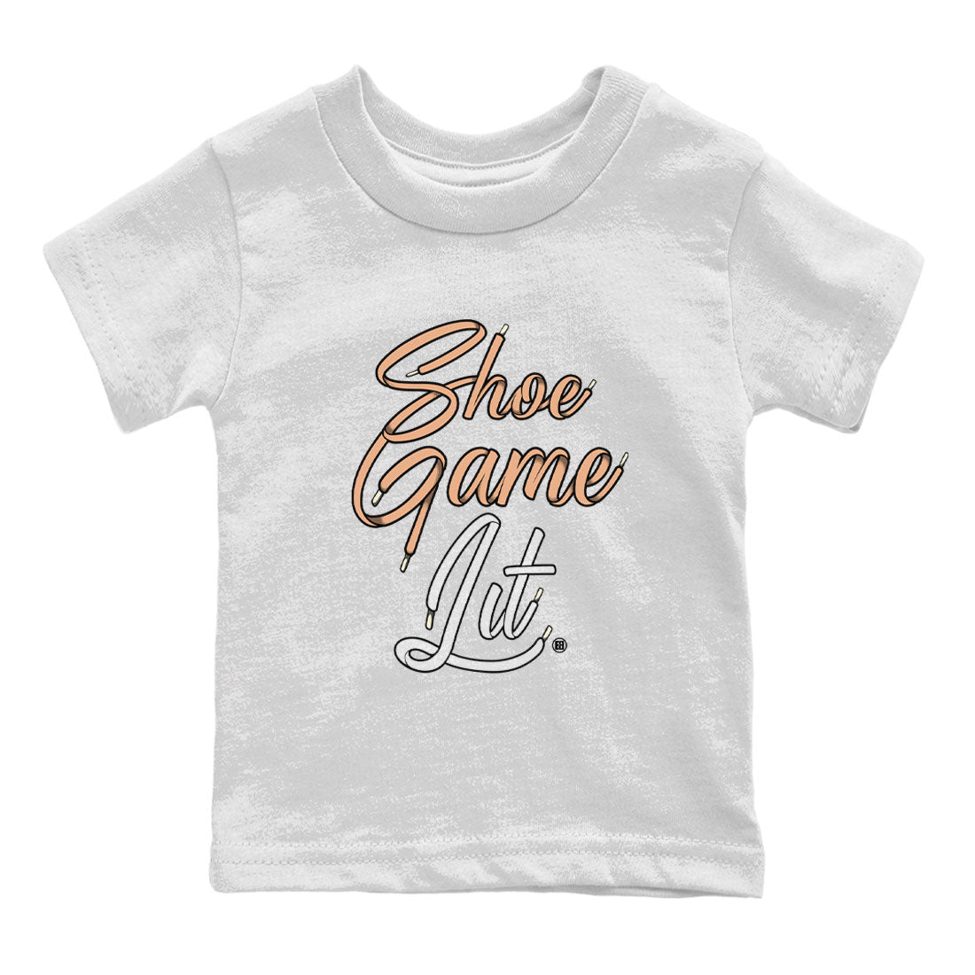 Shoe Game Lit Shoe Lace snkmatch Tee Kids - Air Jordan 1 Praline