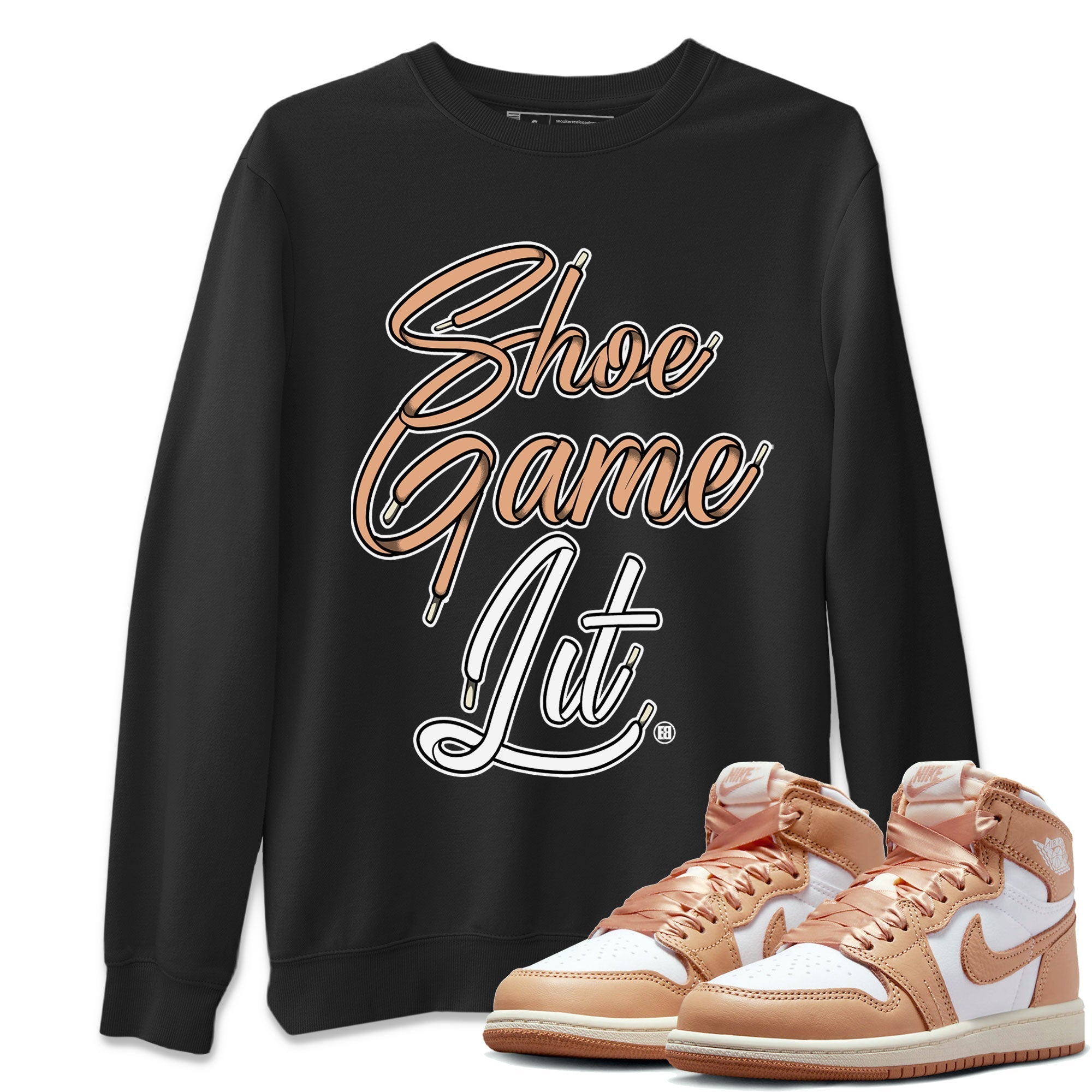 Shoe Game Lit Shoe Lace snkmatch Tee - Air Jordan 1 Praline