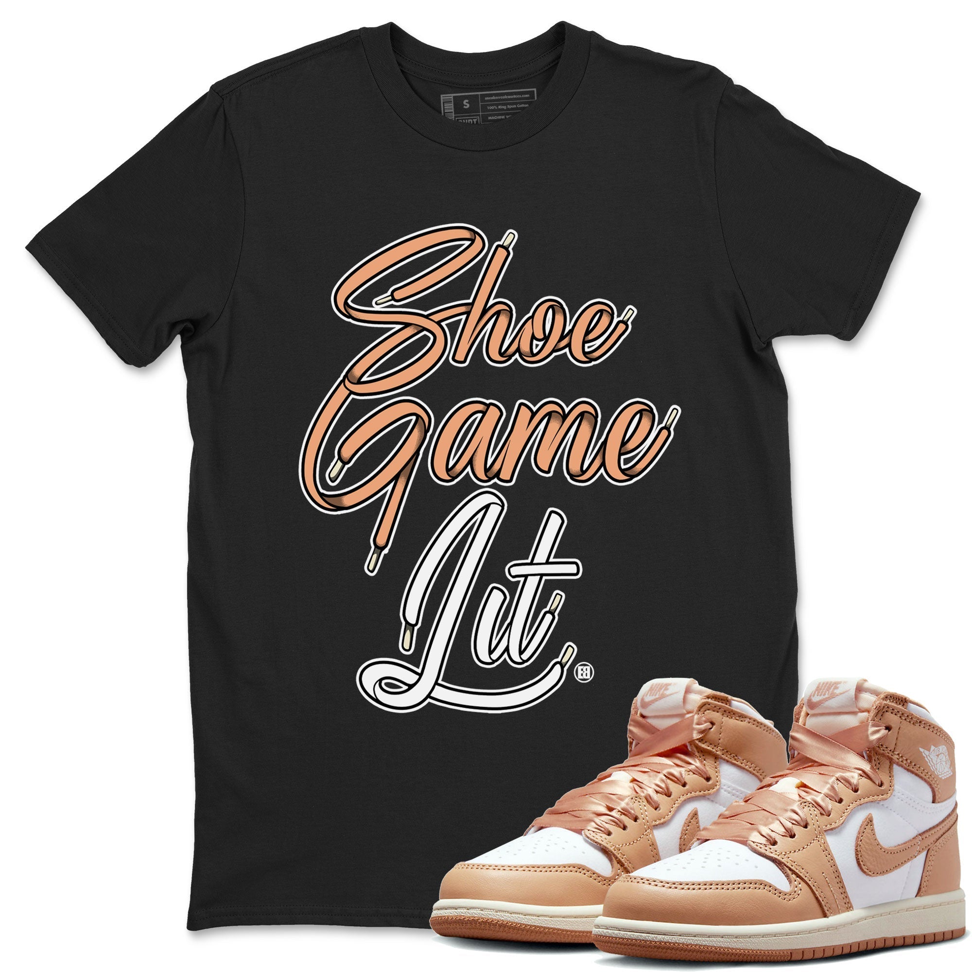 Shoe Game Lit Shoe Lace snkmatch Tee - Air Jordan 1 Praline