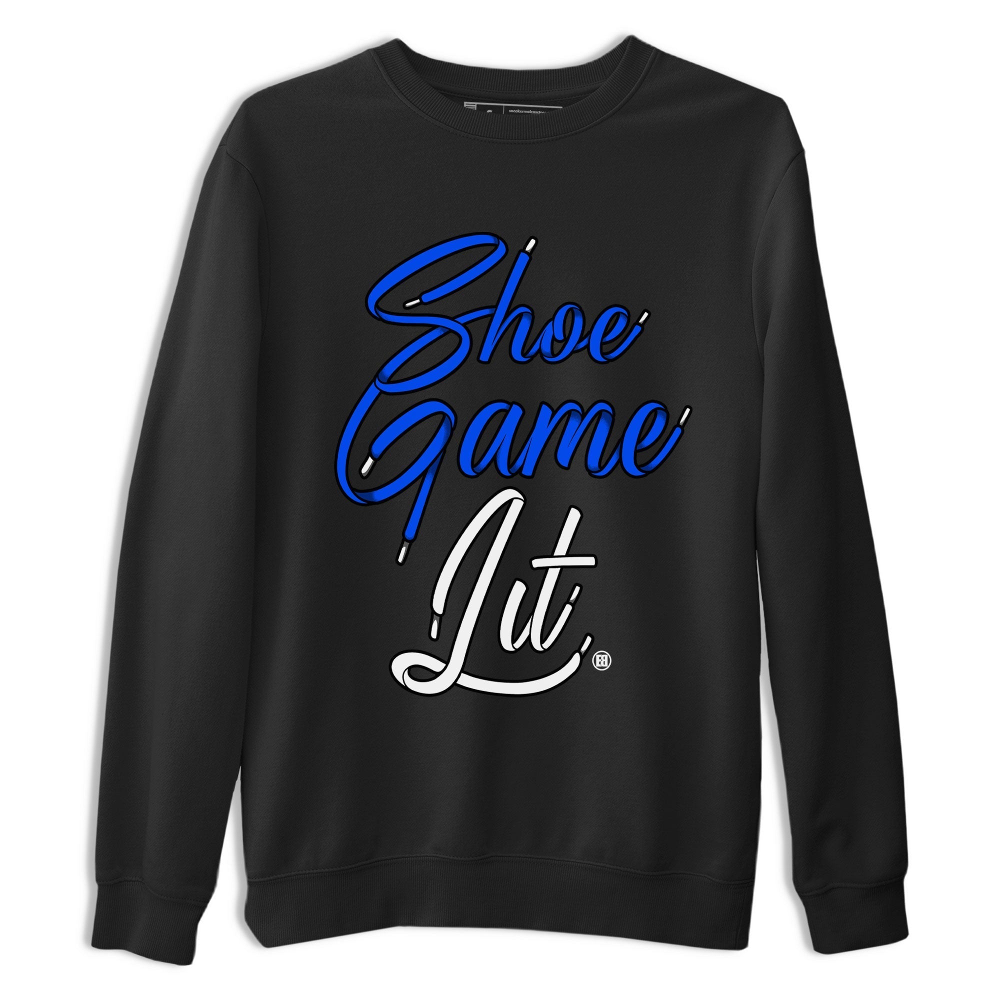 Shoe Game Lit Shoe Lace snkmatch Tee - Air Jordan 1 Royal Reimagined