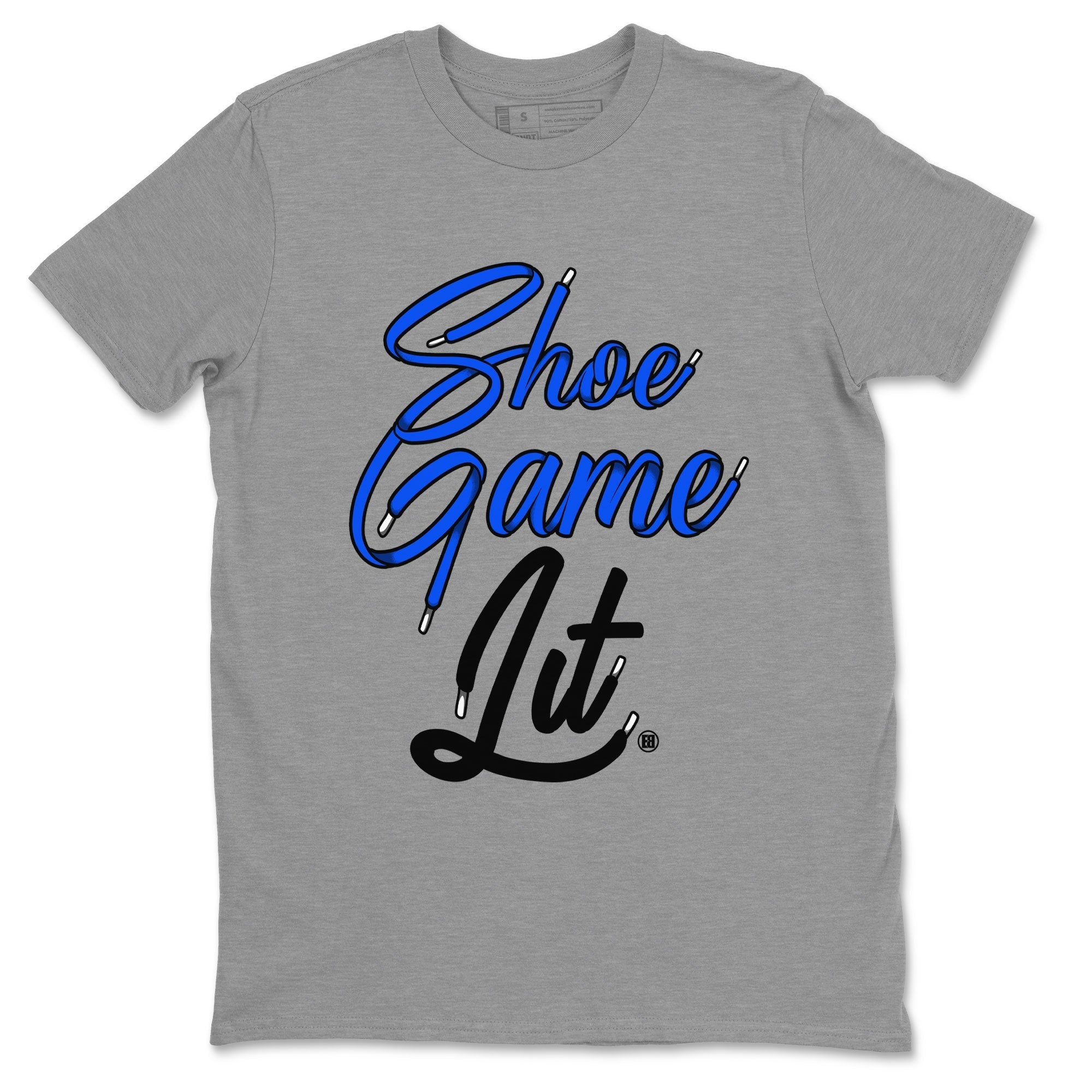Shoe Game Lit Shoe Lace snkmatch Tee - Air Jordan 1 Royal Reimagined