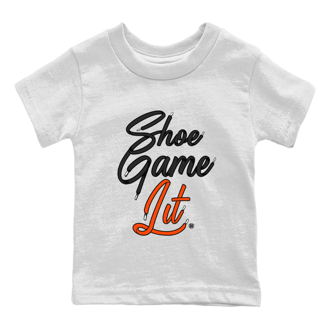 Shoe Game Lit Shoe Lace Kids Tops - Air Jordan 12 Brilliant Orange