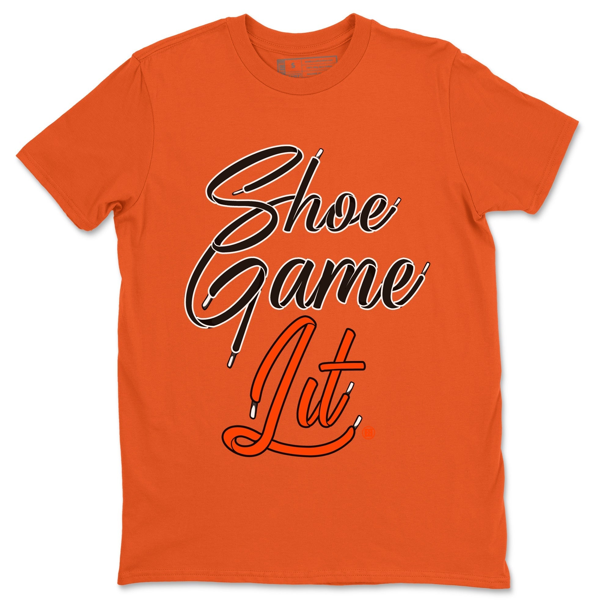 Shoe Game Lit Shoe Lace Unisex Tops - Air Jordan 12 Brilliant Orange