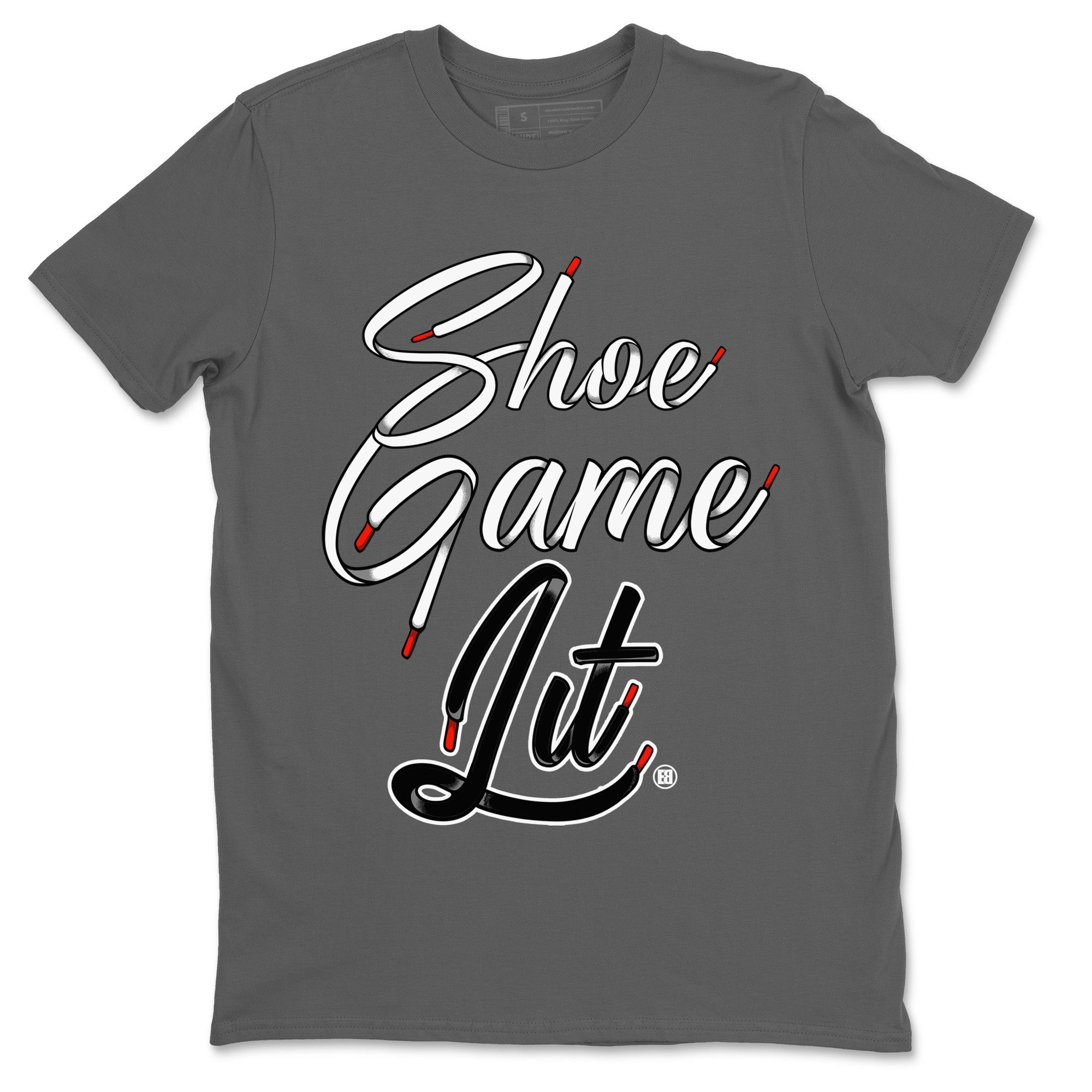 Shoe Game Lit Shoe Lace Unisex Tops - Air Jordan 13 Black Flint