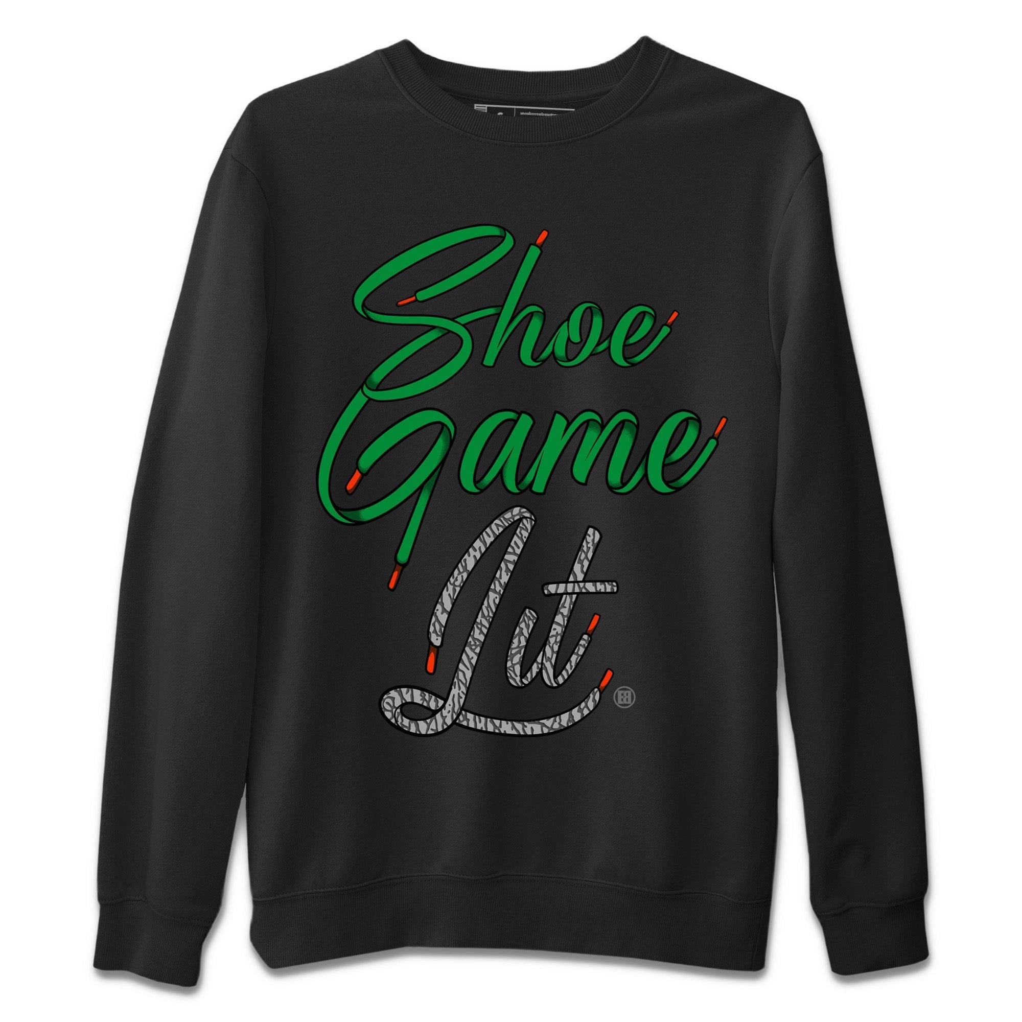 Shoe Game Lit Shoe Lace Unisex Tops - Air Jordan 3 Lucky Green