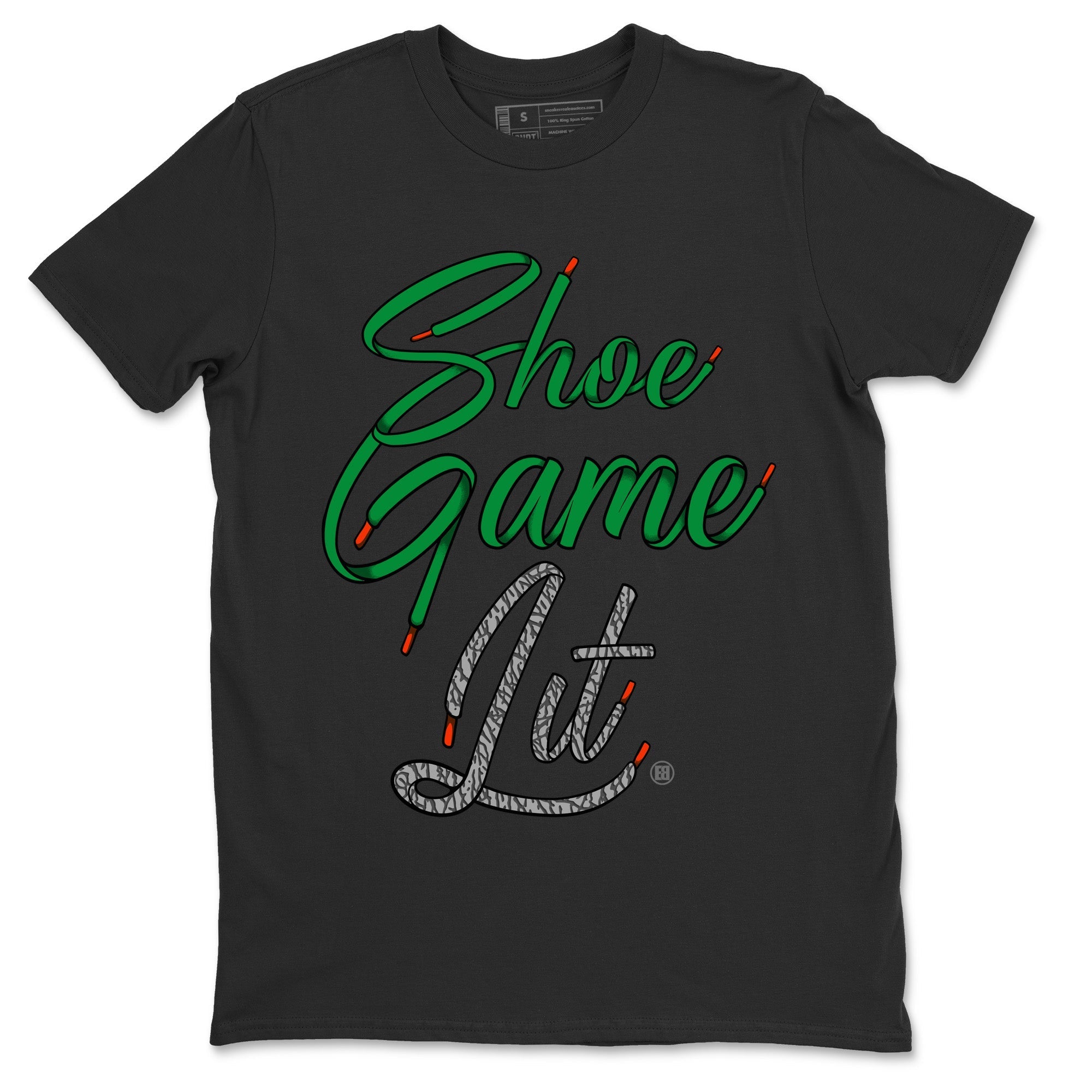 Shoe Game Lit Shoe Lace Unisex Tops - Air Jordan 3 Lucky Green