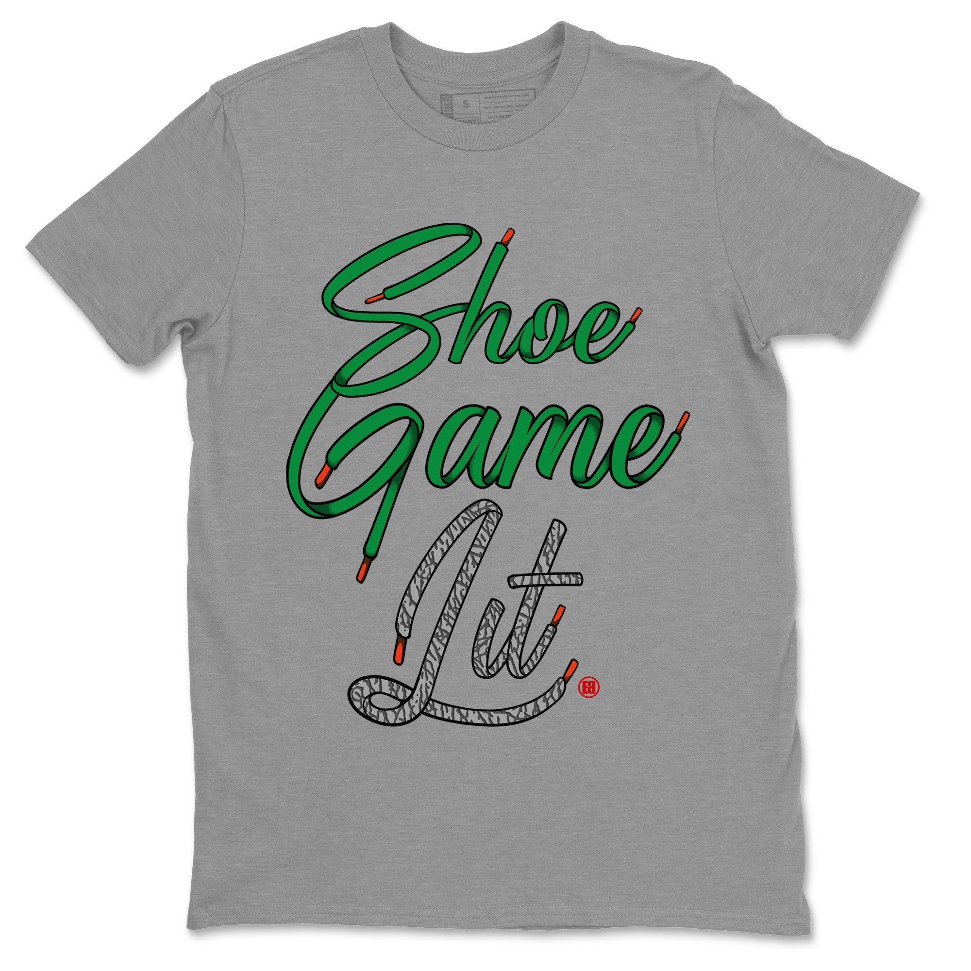 Shoe Game Lit Shoe Lace Unisex Tops - Air Jordan 3 Lucky Green