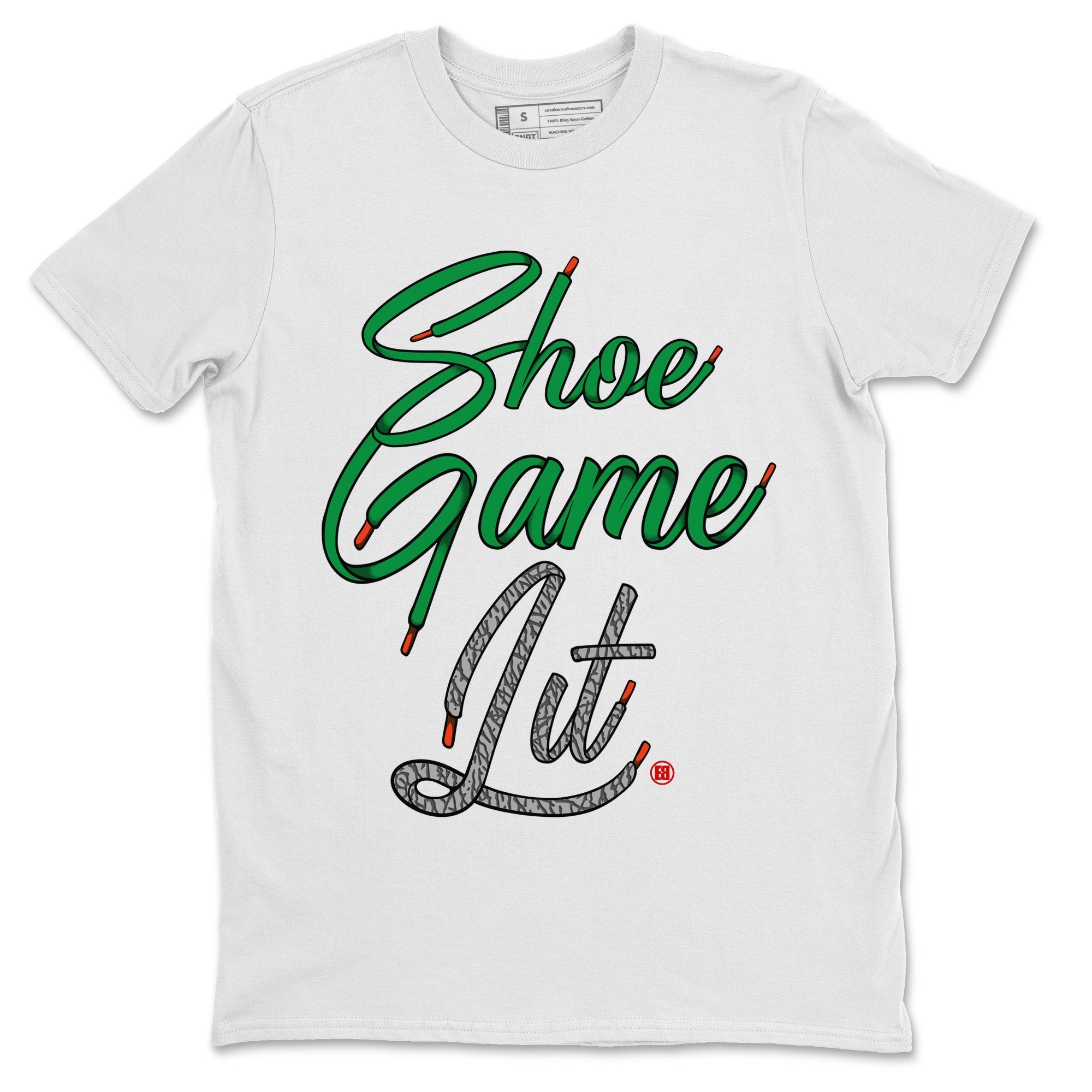 Shoe Game Lit Shoe Lace Unisex Tops - Air Jordan 3 Lucky Green