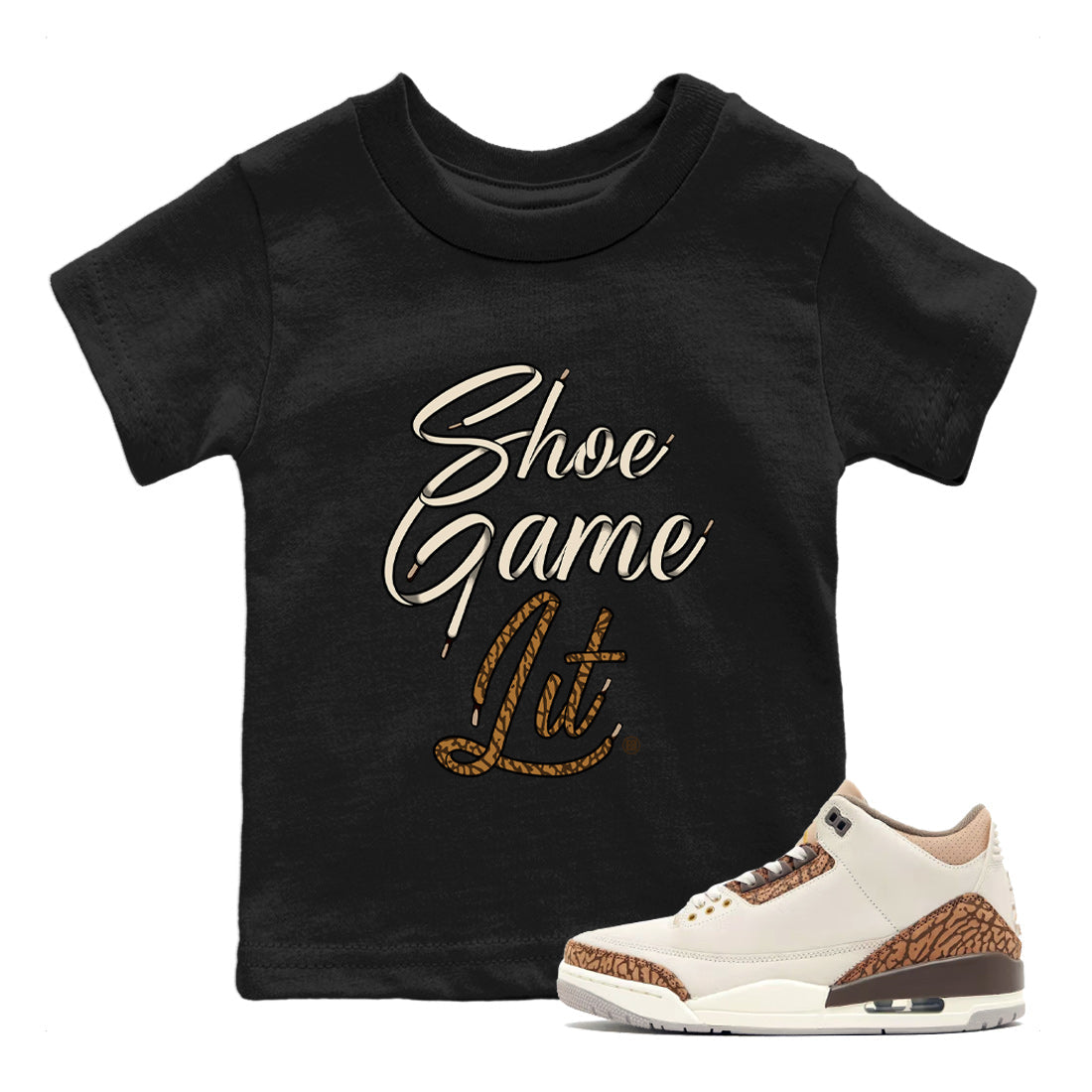 Shoe Game Lit Shoe Lace Kids Tops - Air Jordan 3 Palomino