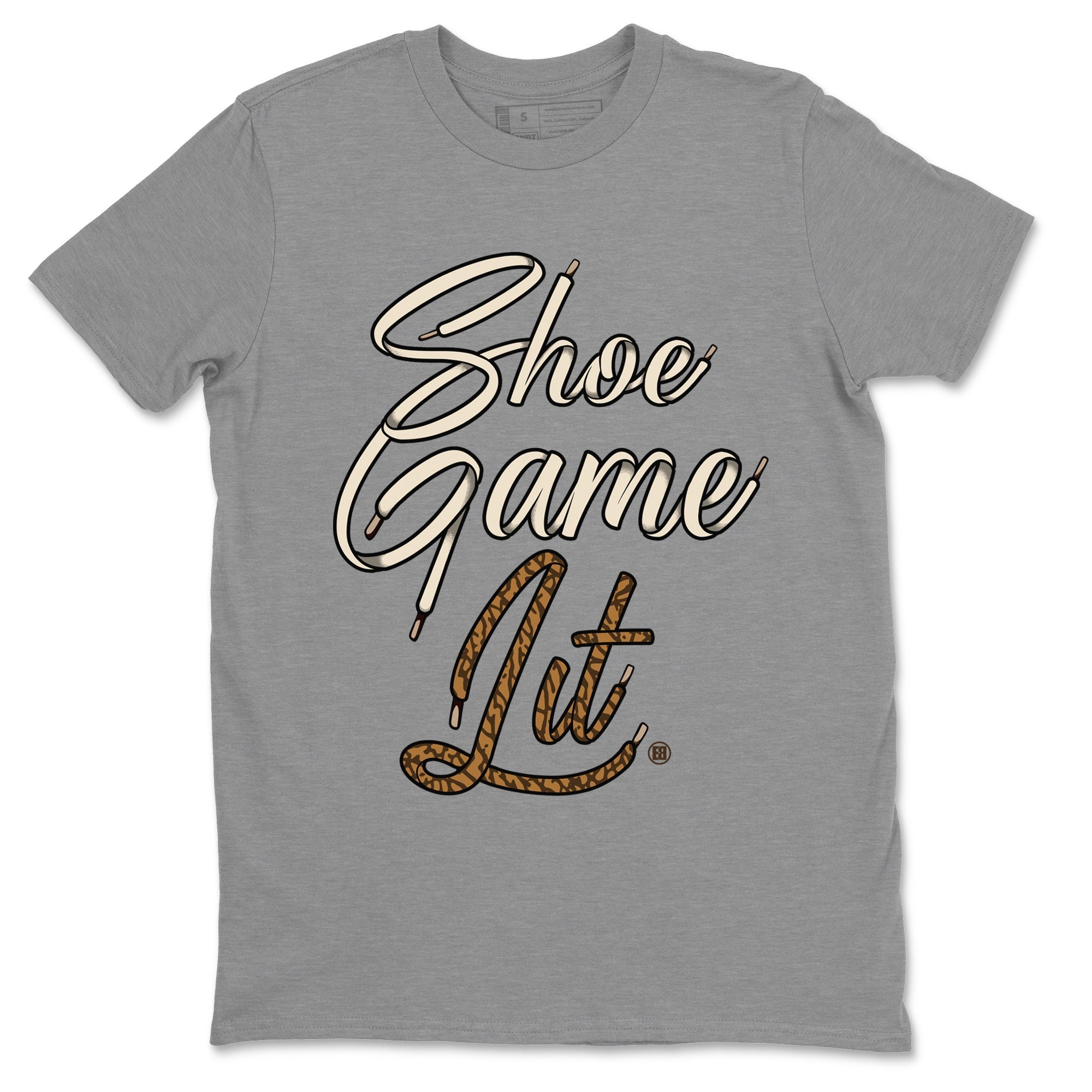 Shoe Game Lit Shoe Lace Unisex Tops - Air Jordan 3 Palomino