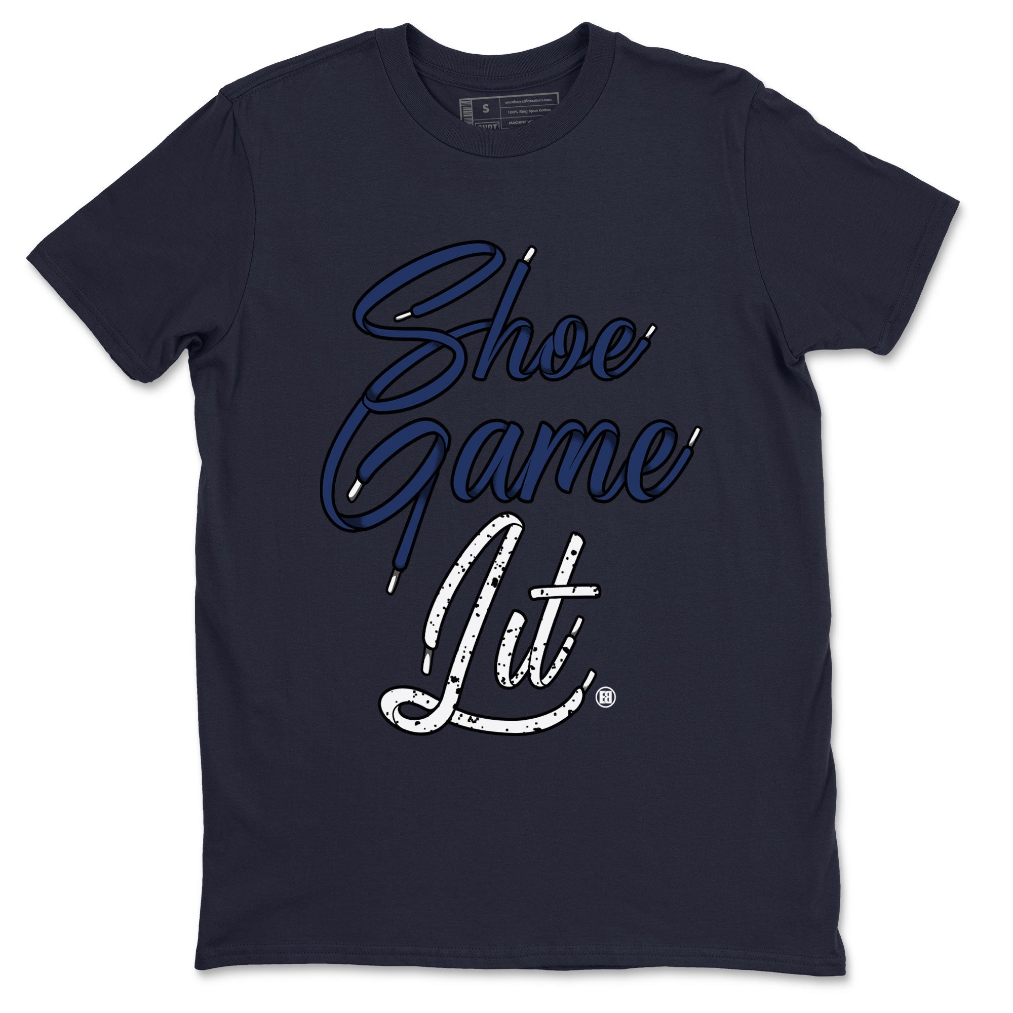 Shoe Game Lit Shoe Lace snkmatch Tee - Air Jordan 5 Georgetown