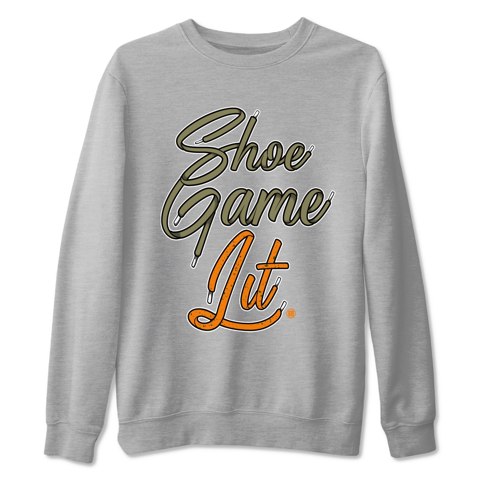 Shoe Game Lit Shoe Lace snkmatch Tees - Air Jordan 5 Olive
