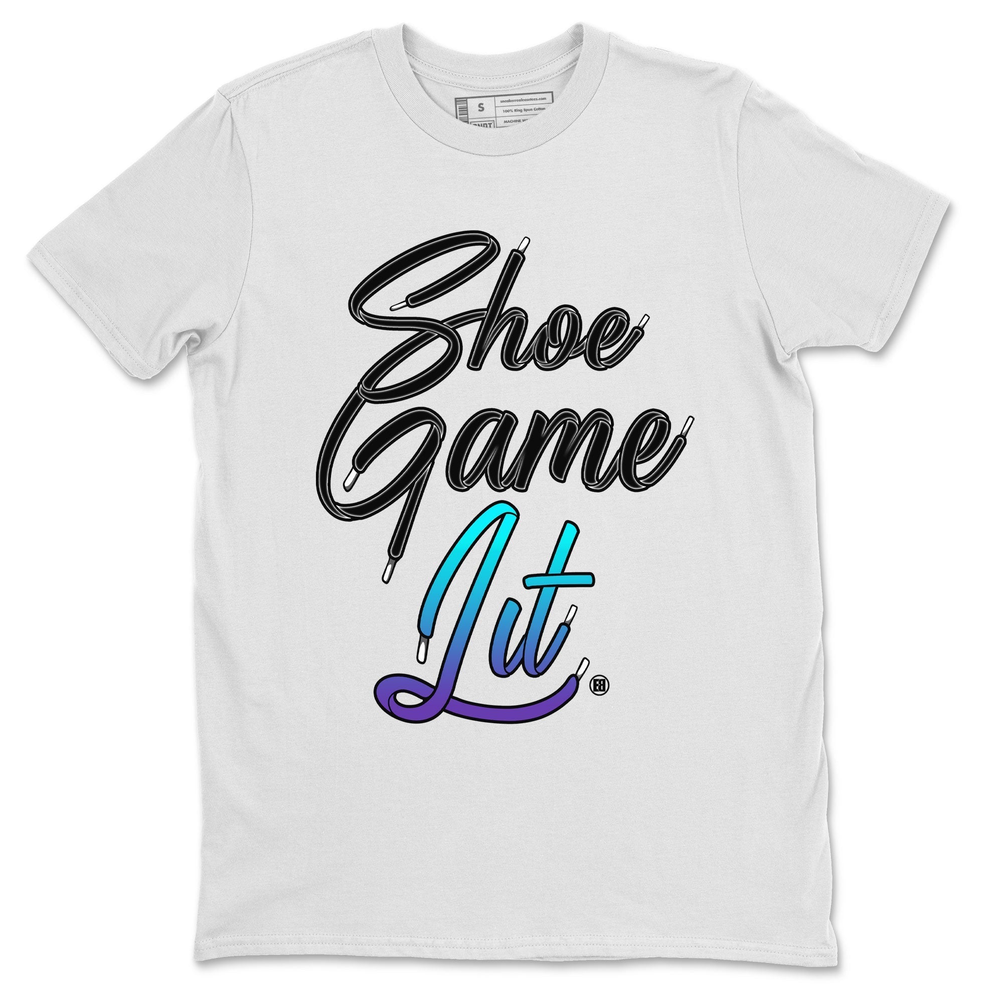 Shoe Game Lit Shoe Lace snkmatch Tee - Air Jordan 6 Aqua