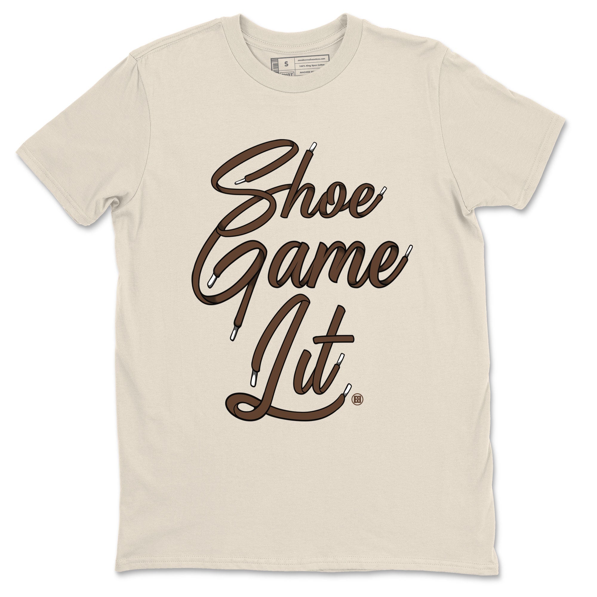 Shoe Game Lit Shoe Lace snkmatch Tee - Dunk Cacao Wow