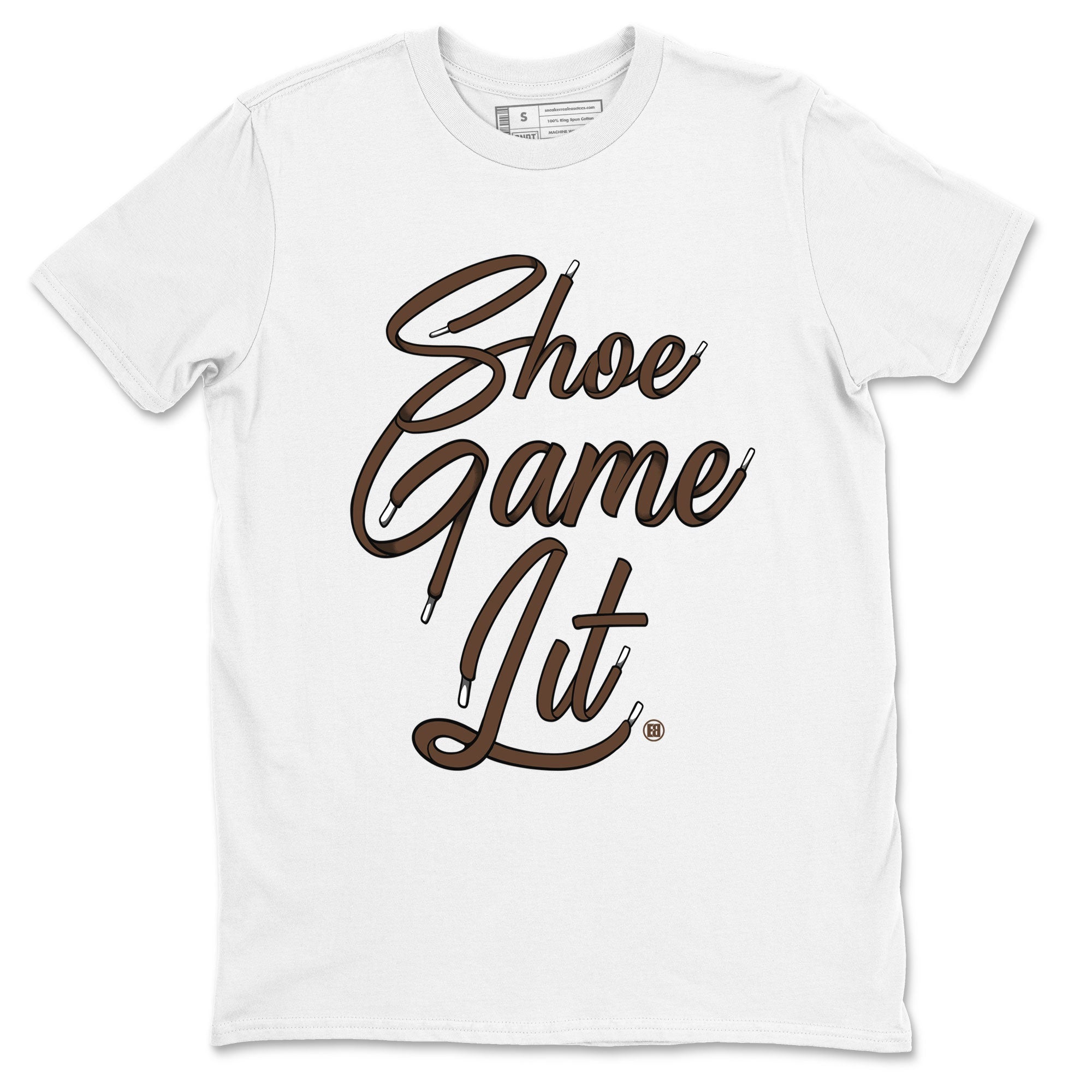 Shoe Game Lit Shoe Lace snkmatch Tee - Dunk Cacao Wow